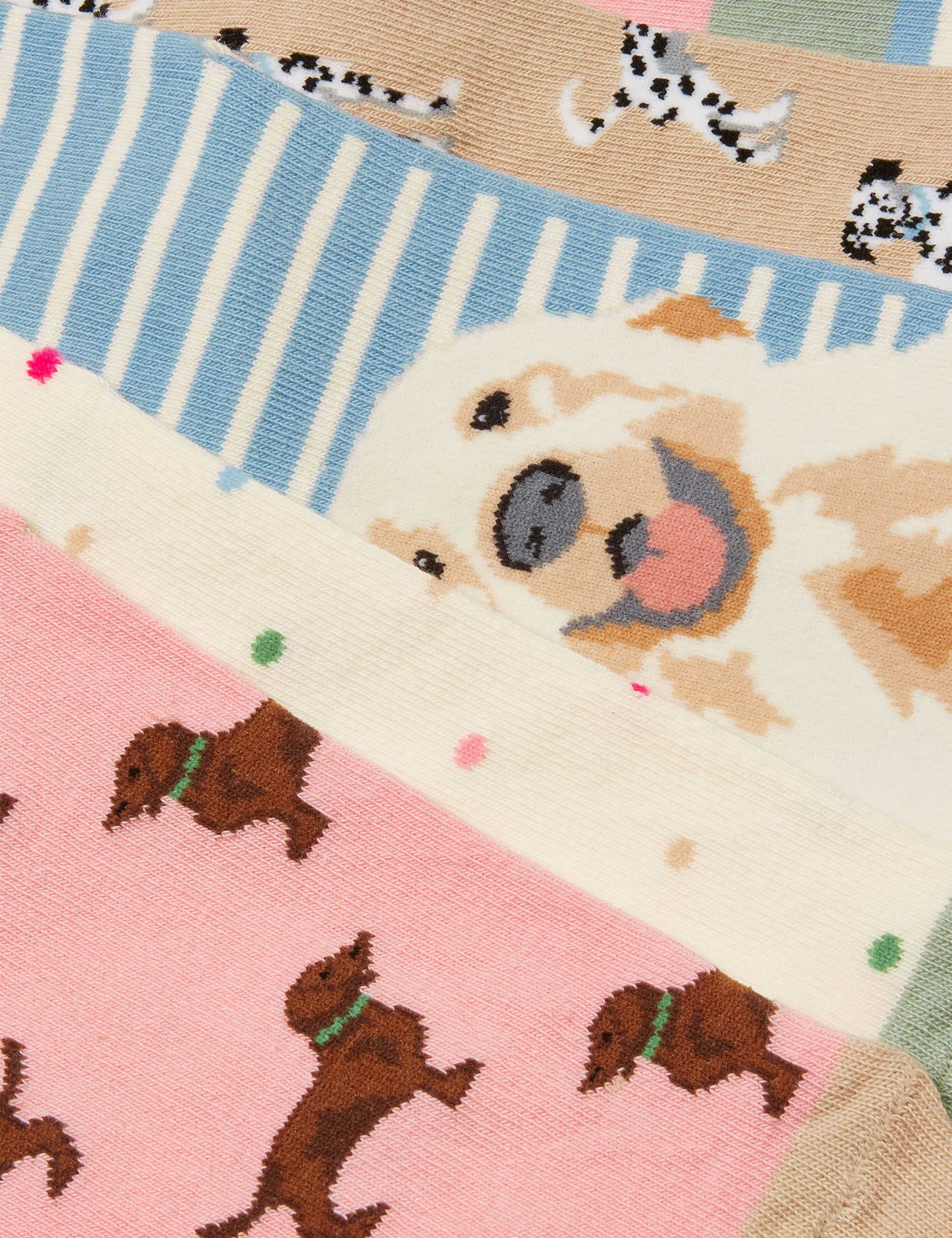 5 Pack Cotton Rich Dog Ankle Socks 3 of 3