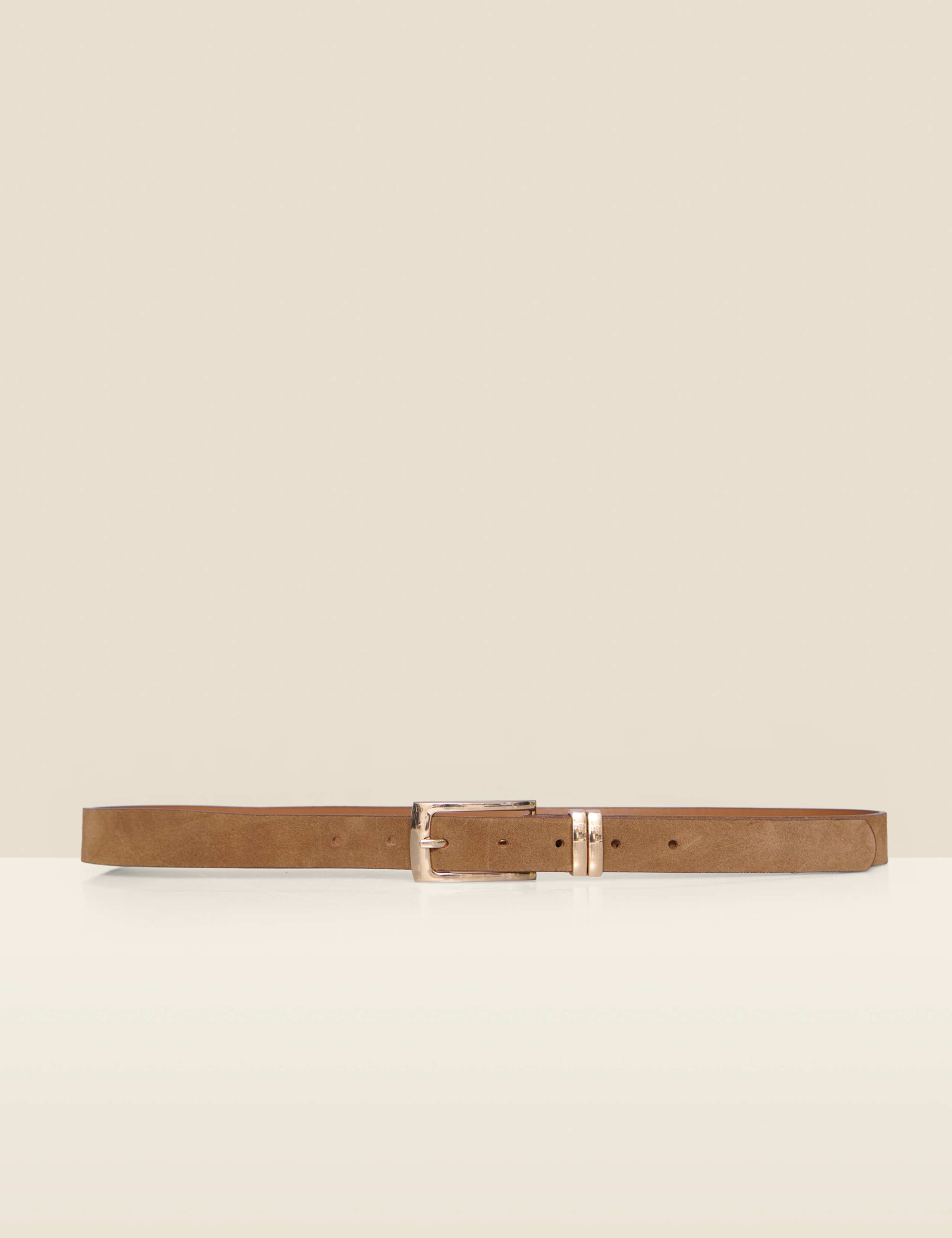 Suede Gold Buckle Jeans Belt 3 of 4