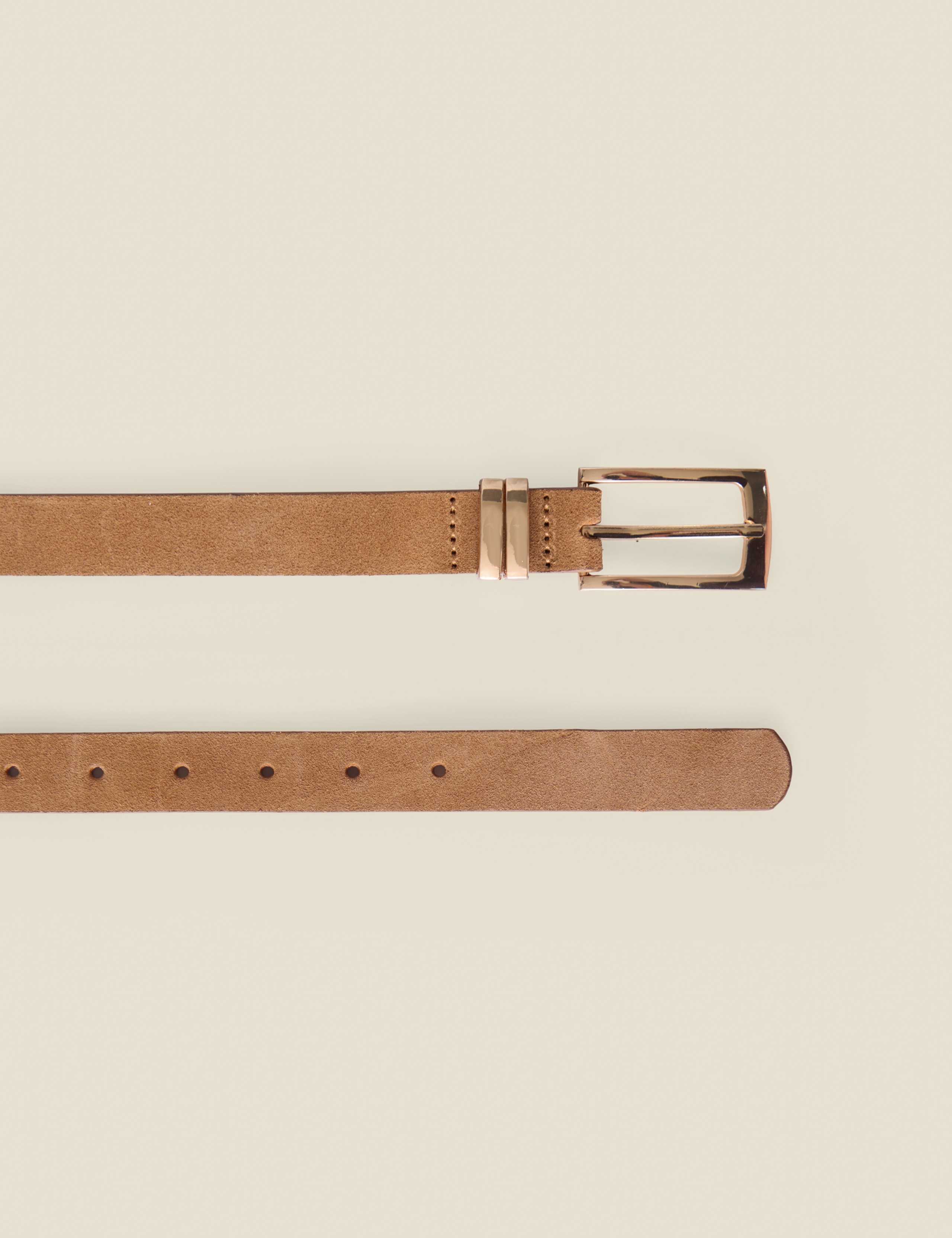 Suede Gold Buckle Jeans Belt 4 of 4