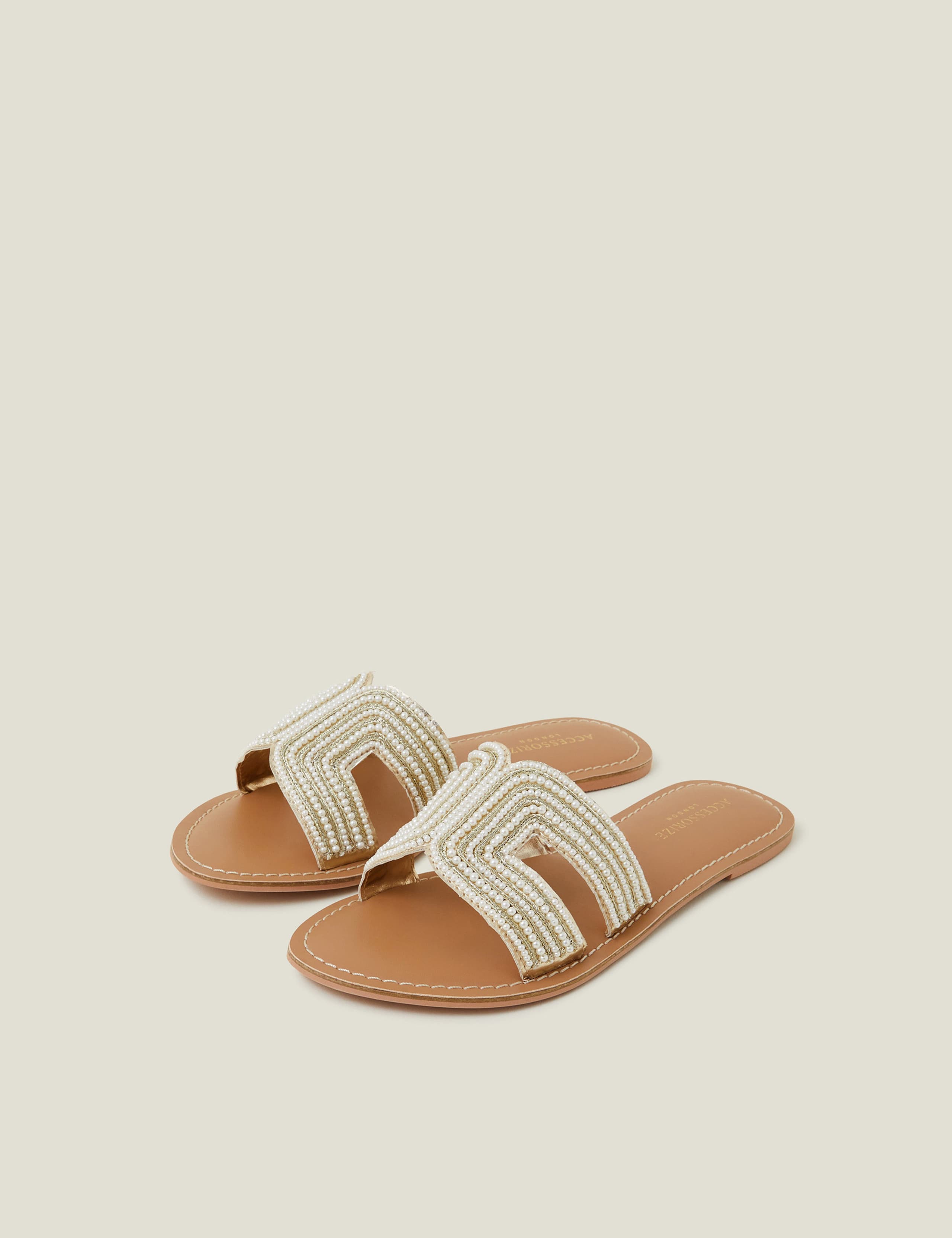 Beaded Flat Sliders 2 of 4