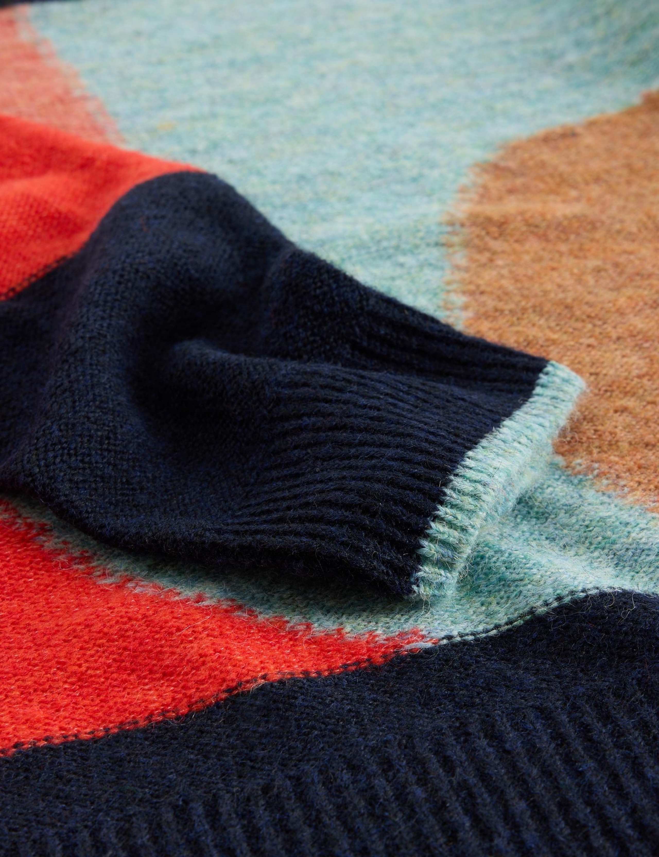 Patterned Crew Neck Jumper with Wool 6 of 6