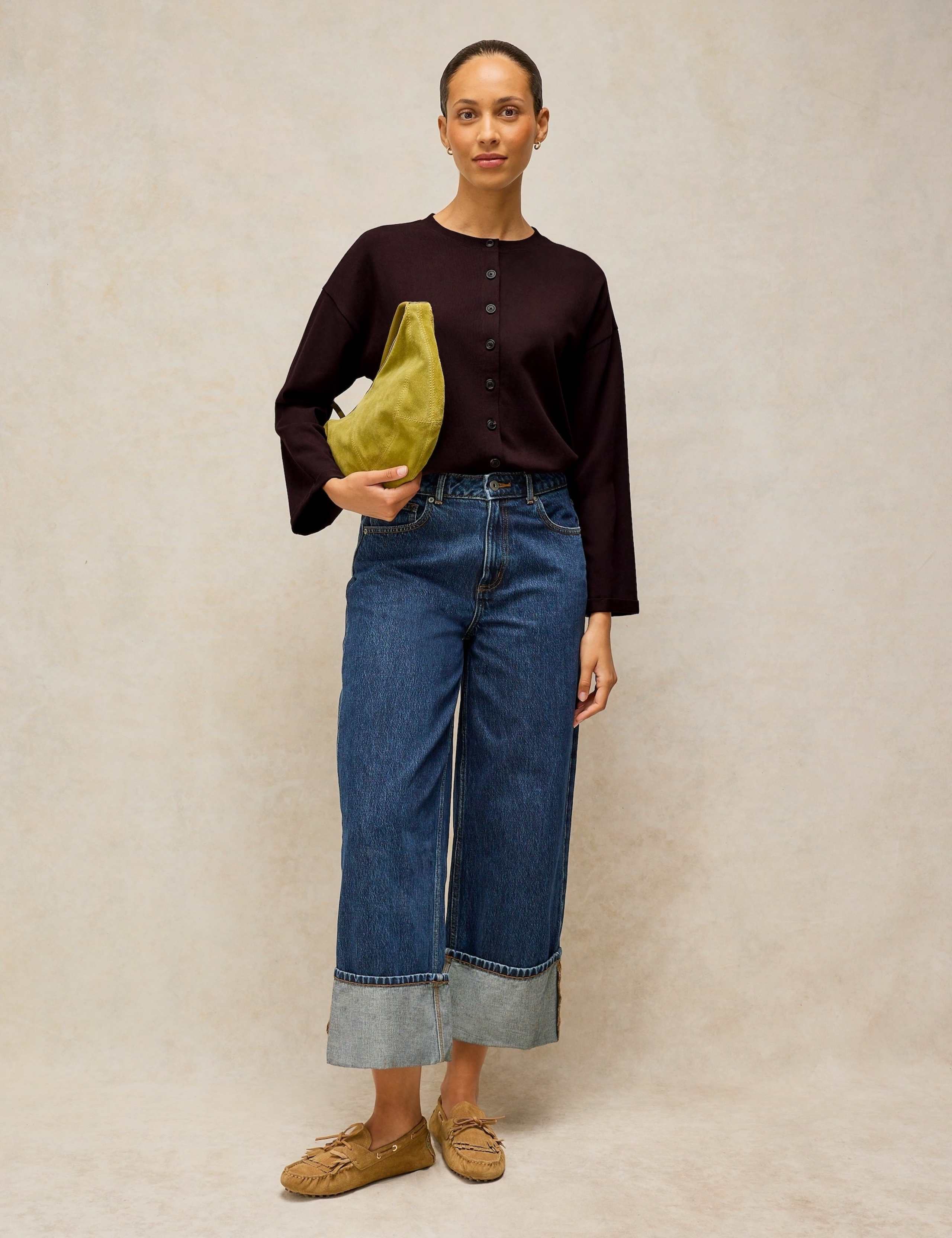 Pure Cotton Ribbed Button Through T-Shirt 3 of 6