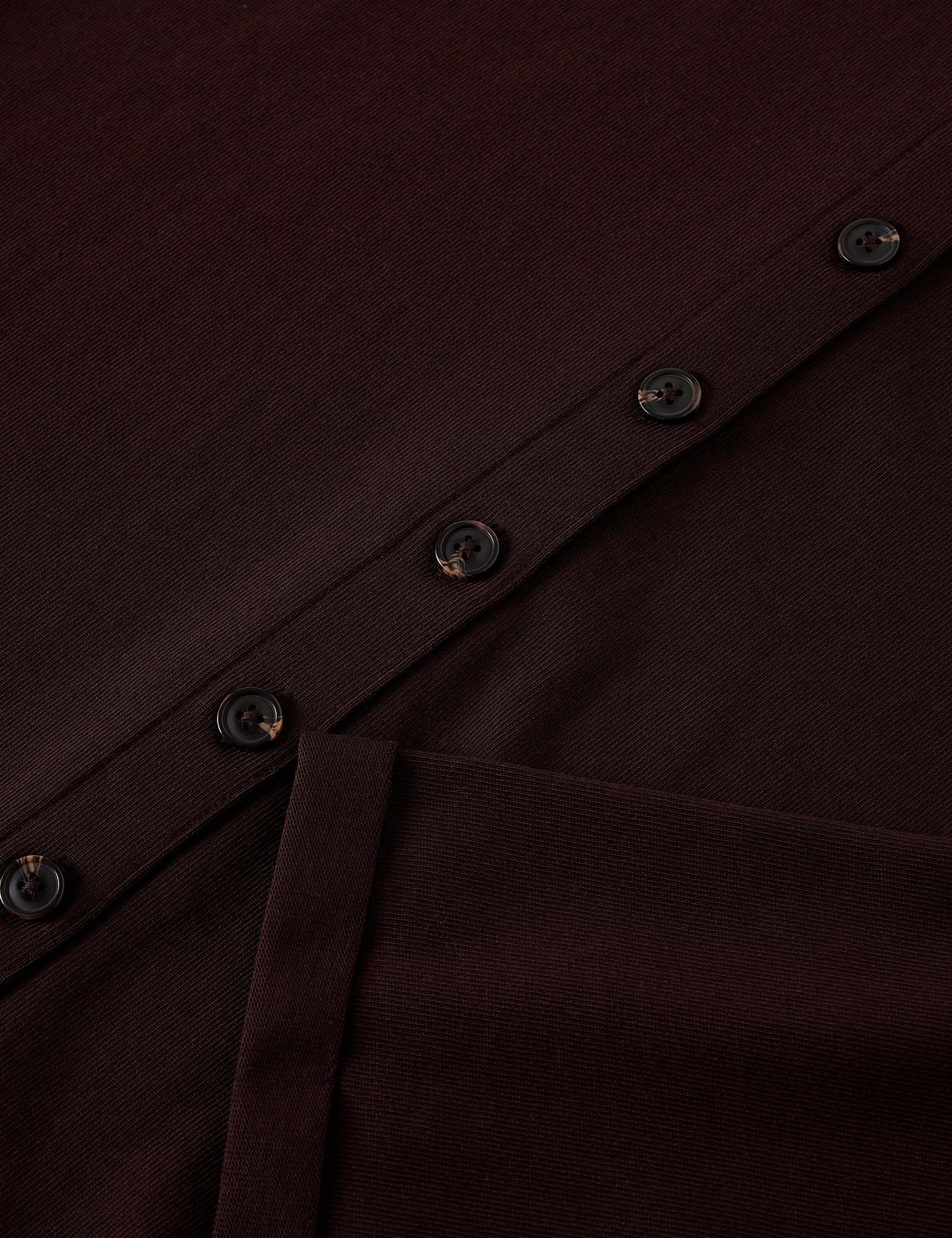 Pure Cotton Ribbed Button Through T-Shirt 6 of 6