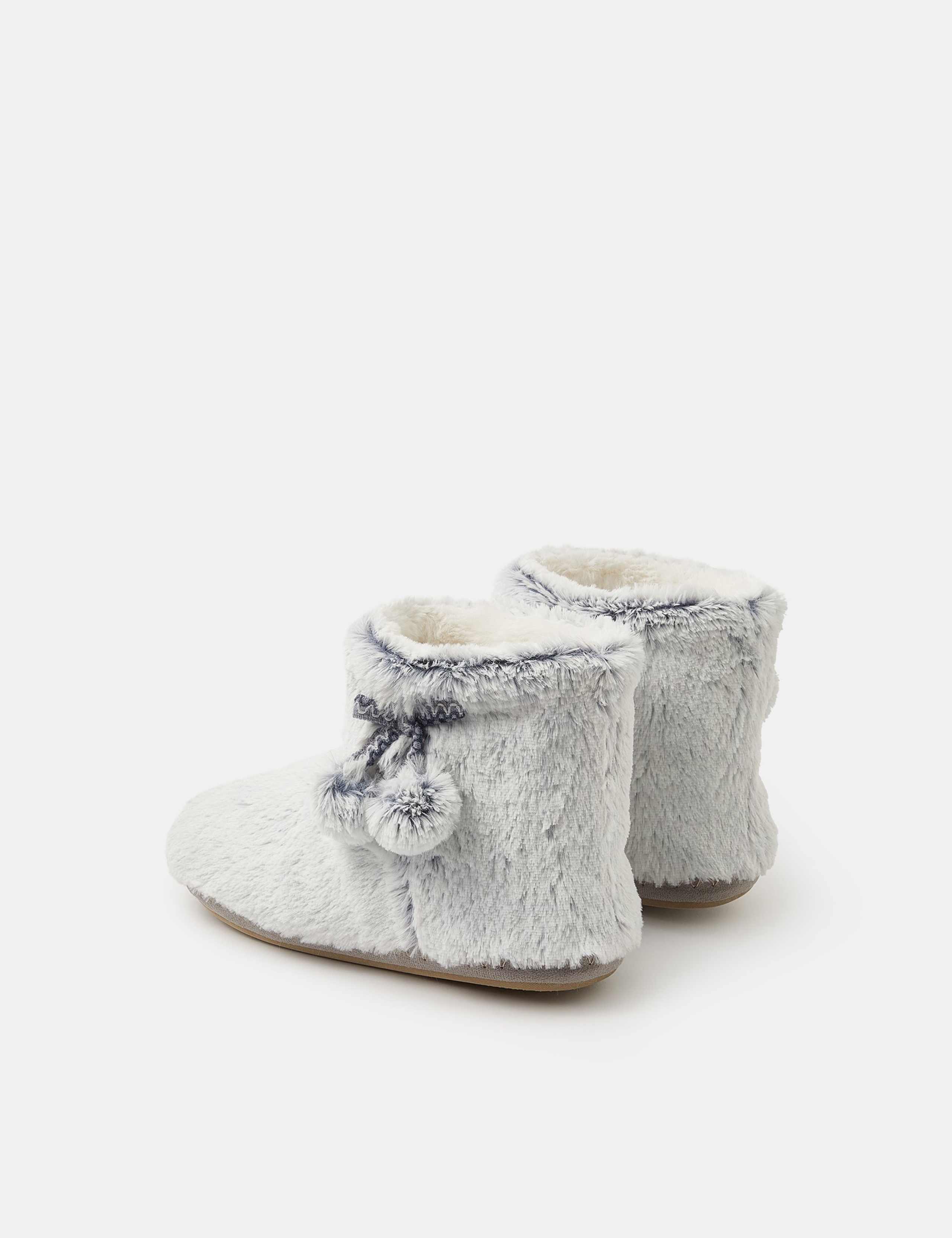 Faux Fur Pom Pom Slipper Boots 3 of 3