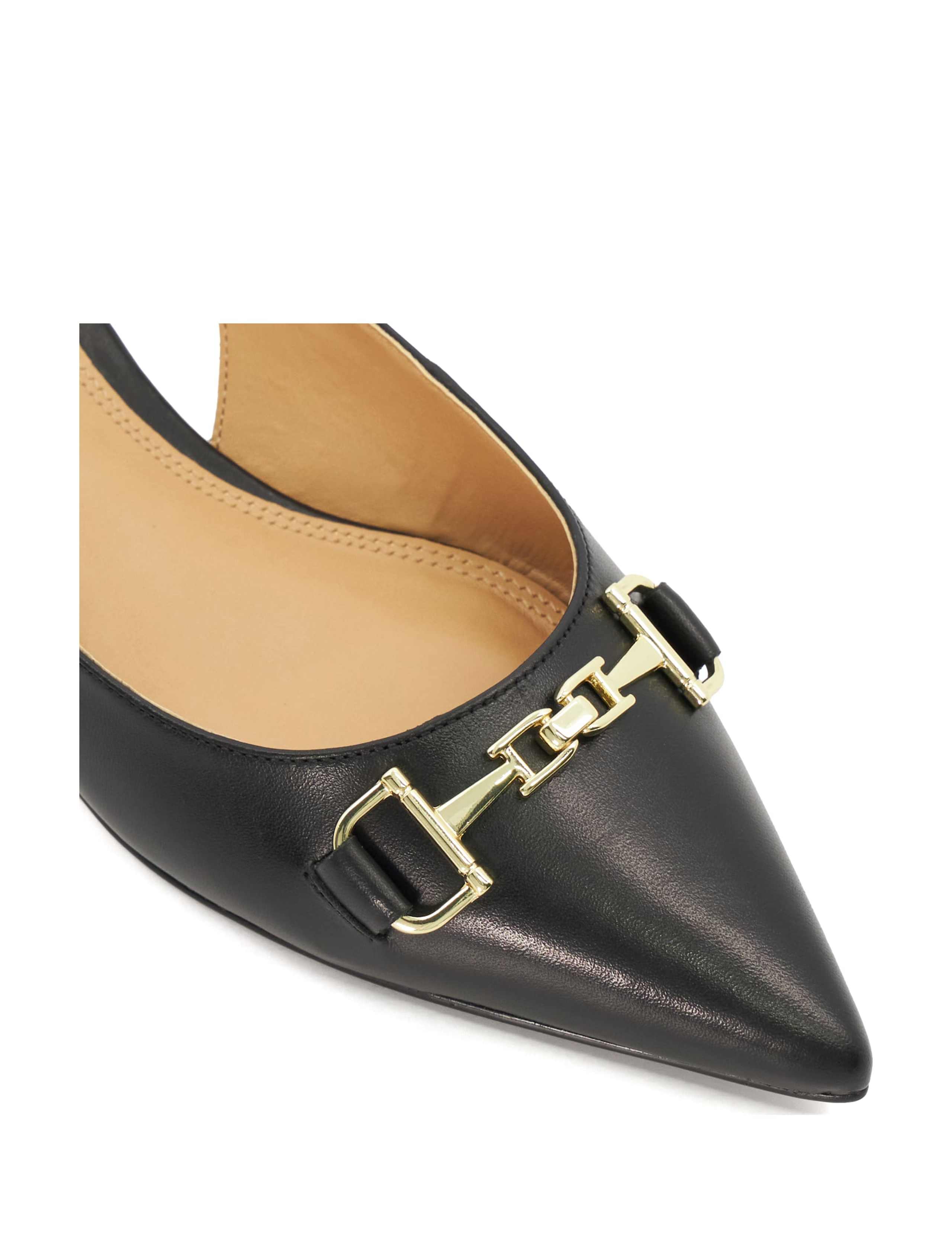 Leather Buckle Flat Pointed Ballet Pumps 5 of 5