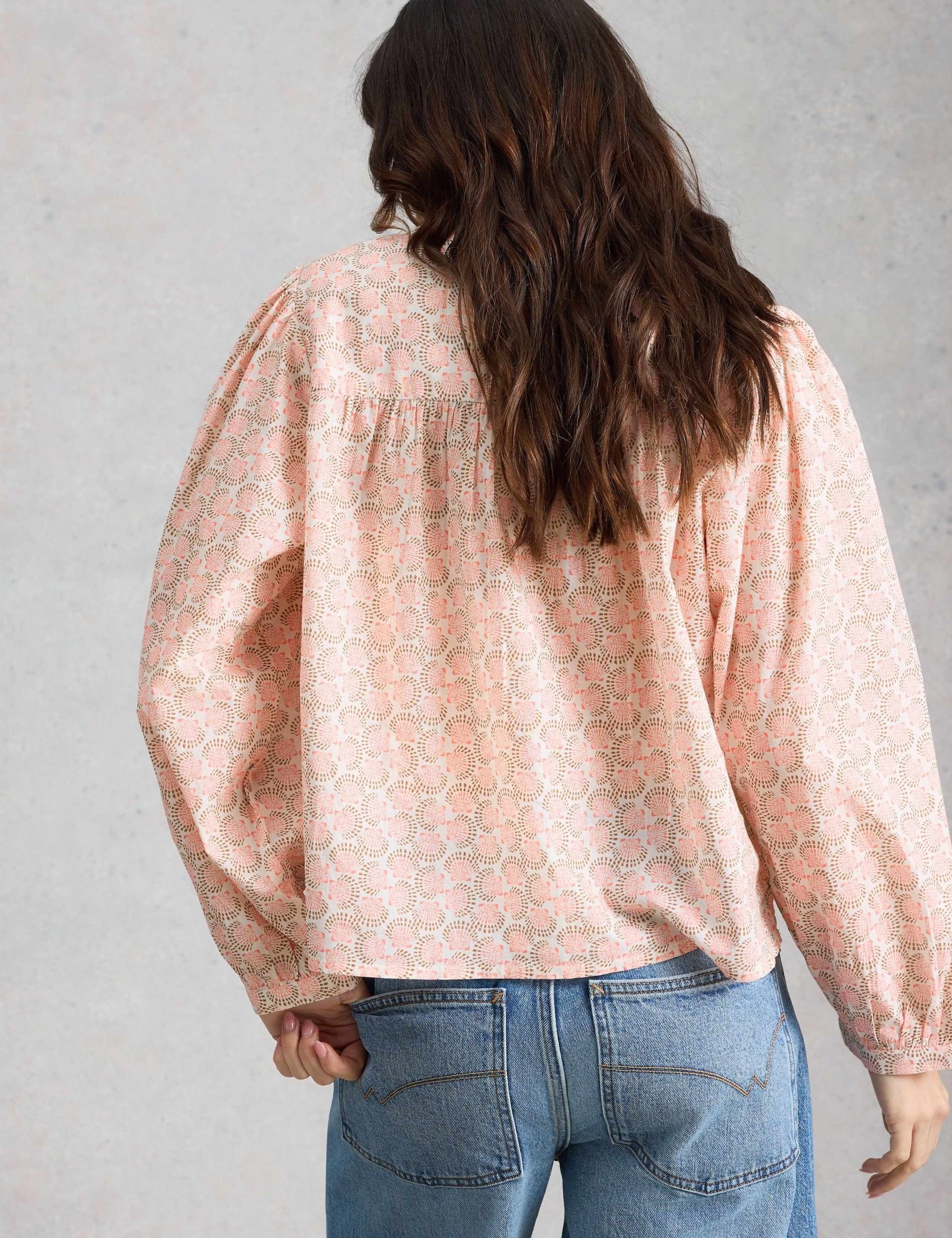 Pure Cotton Printed Button Through Blouse 5 of 6