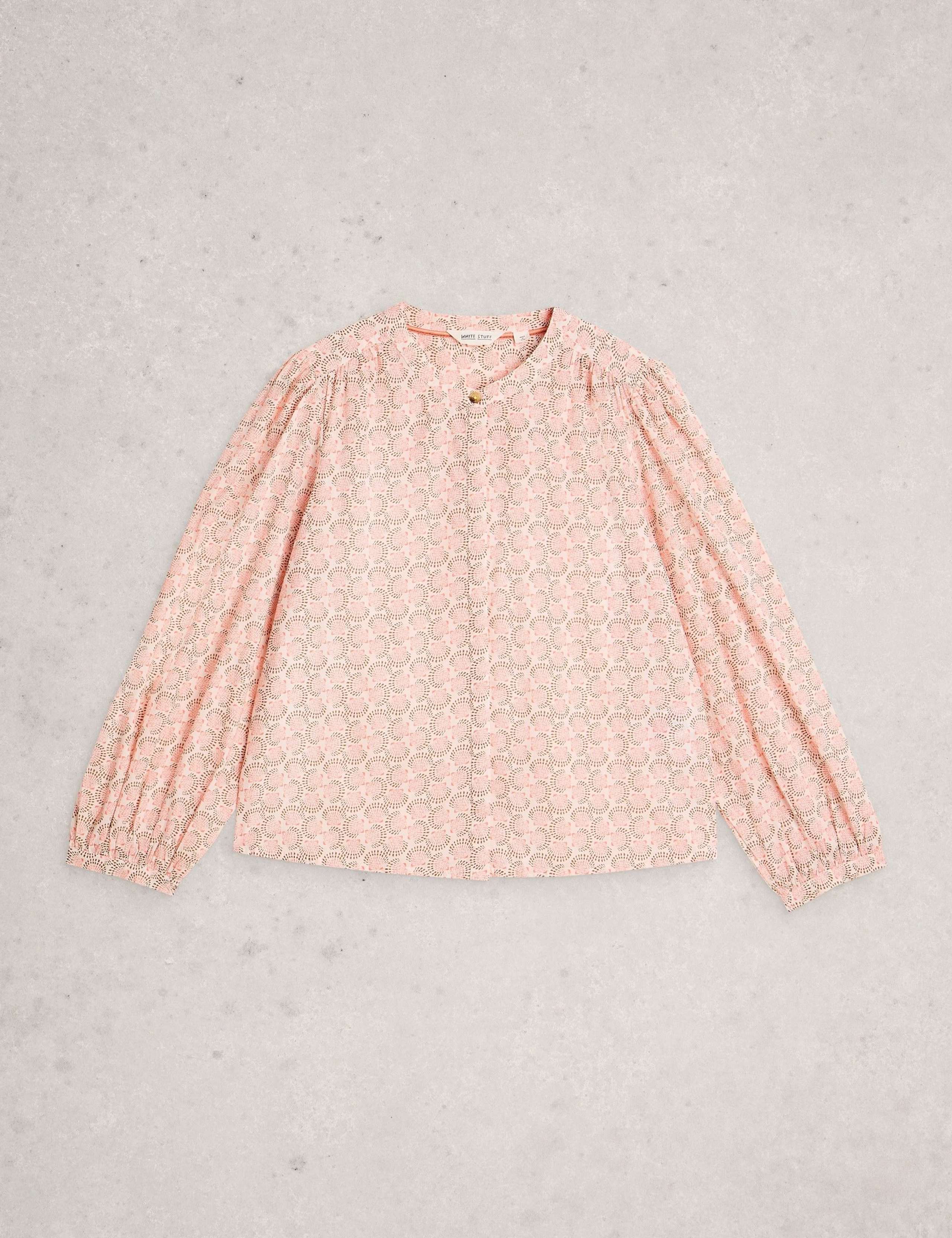 Pure Cotton Printed Button Through Blouse 2 of 6