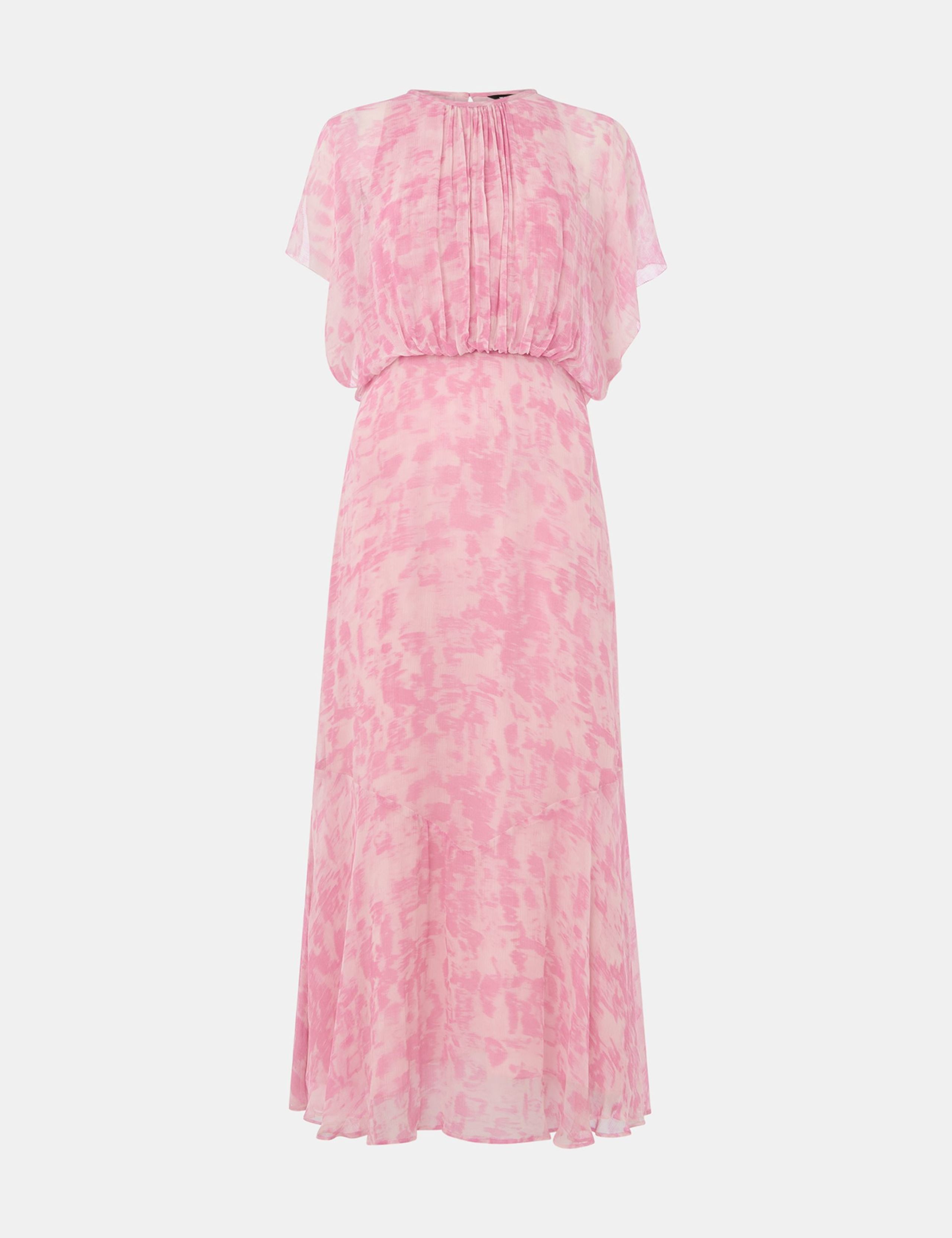 Printed Waterfall Sleeve Midi Skater Dress 2 of 4