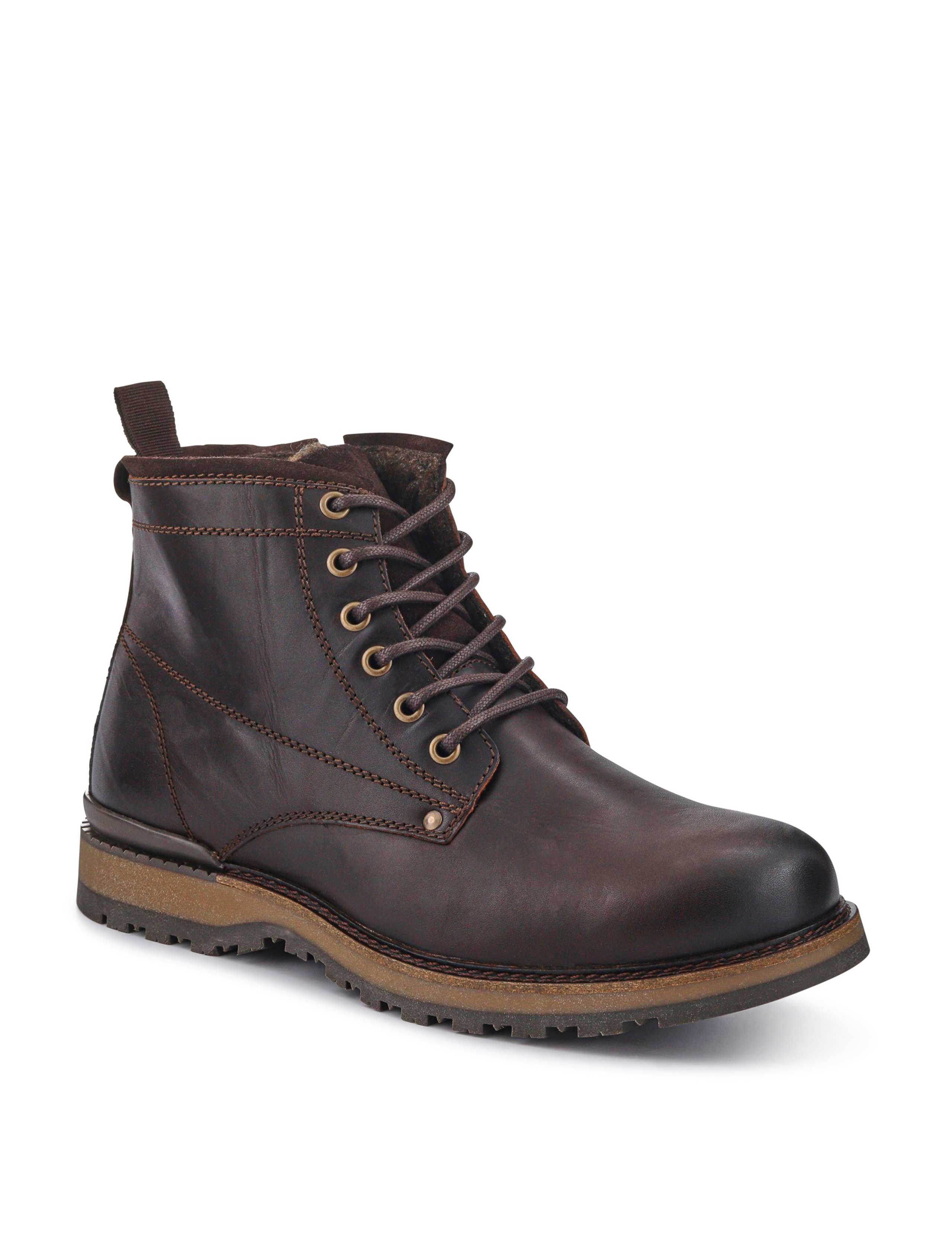 Leather Lace Up Side Zip Casual Boots 2 of 6