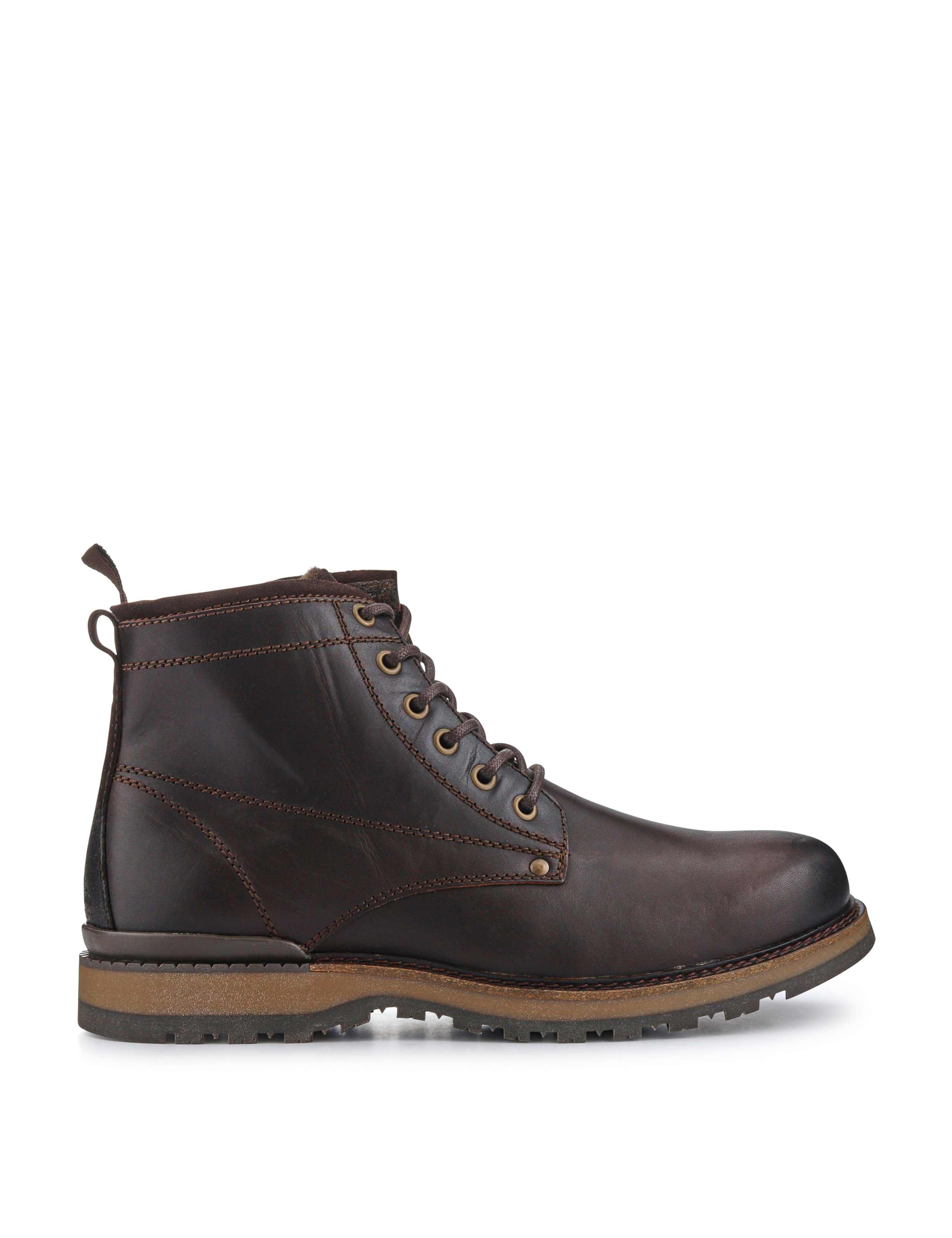 Leather Lace Up Side Zip Casual Boots 3 of 6