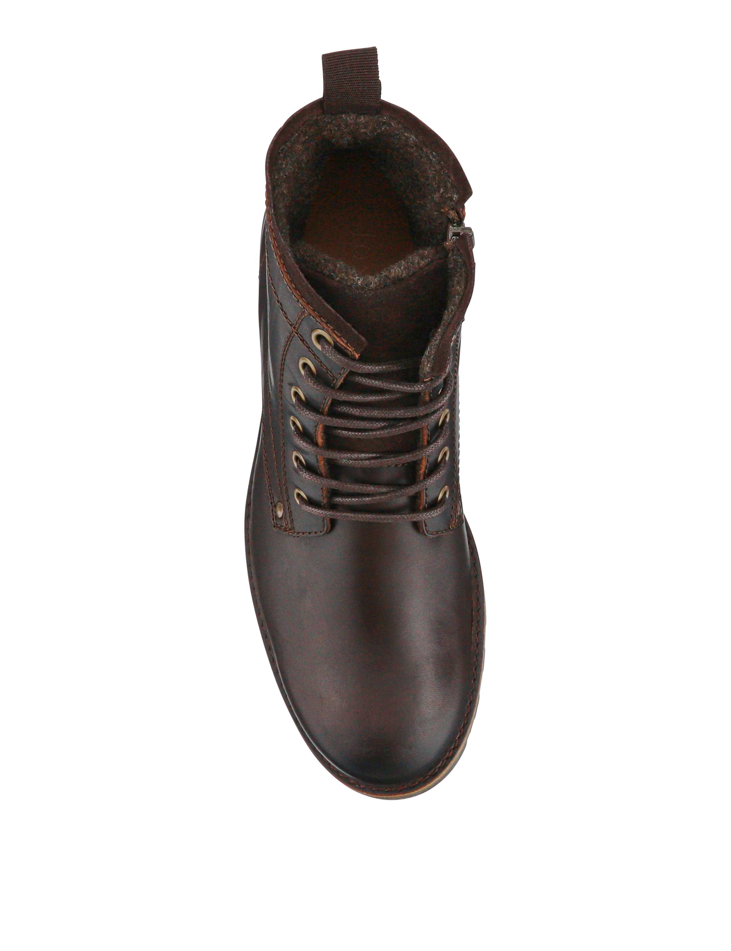 Leather Lace Up Side Zip Casual Boots 6 of 6