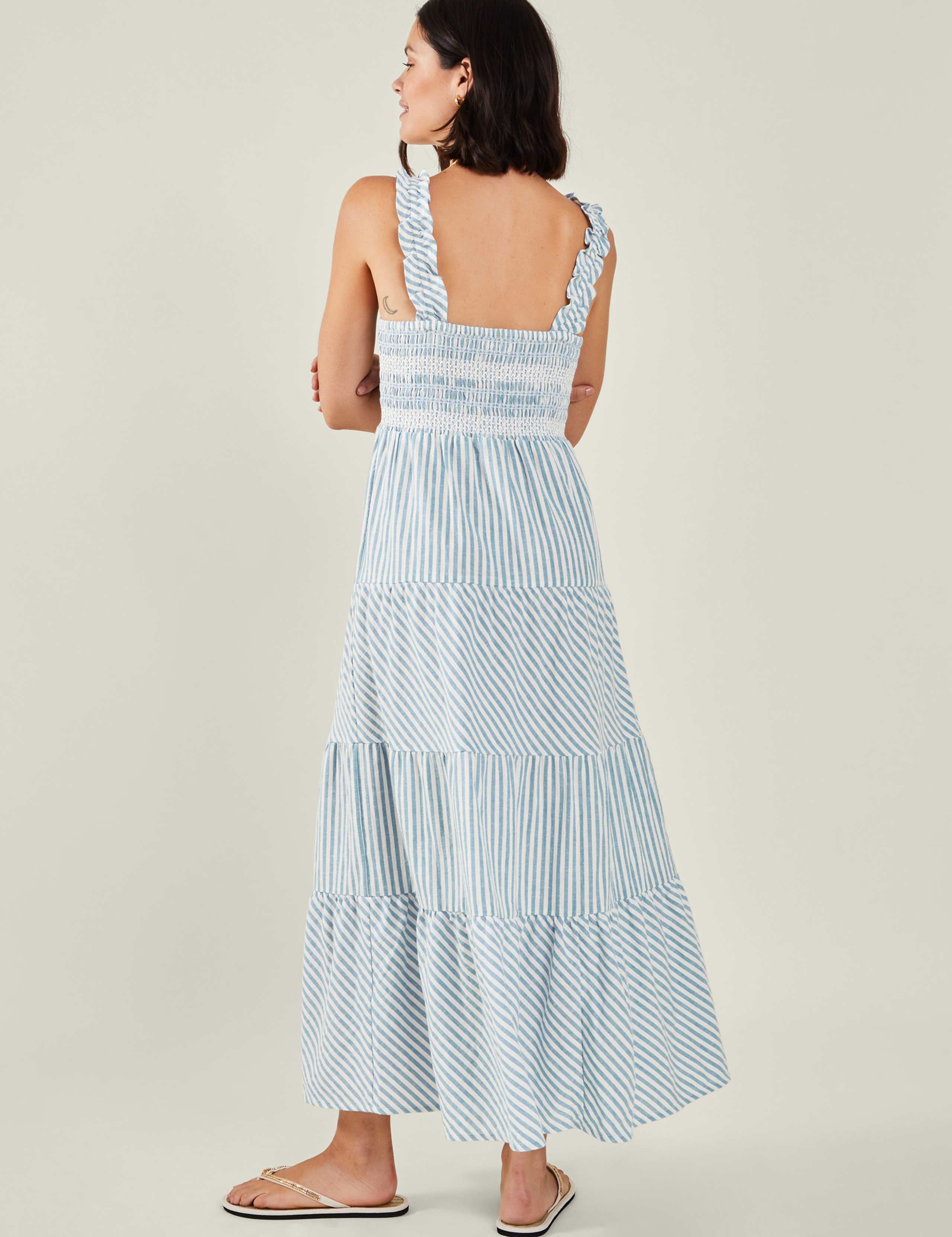 Pure Cotton Striped Maxi Beach Dress 3 of 4