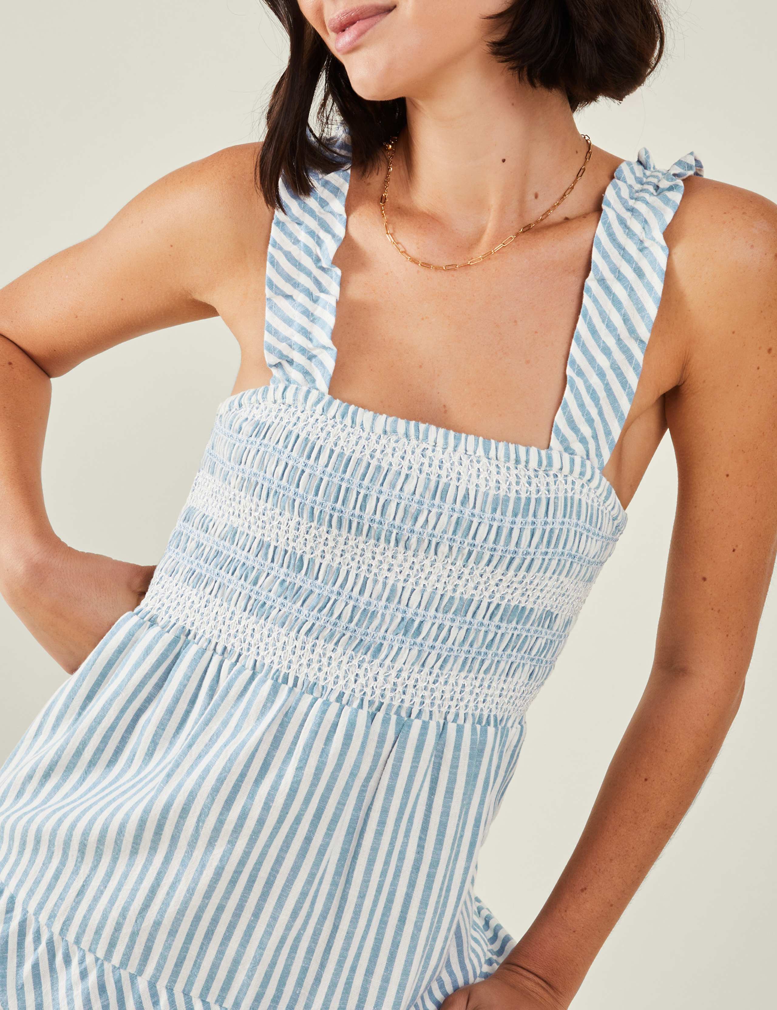 Pure Cotton Striped Maxi Beach Dress 4 of 4