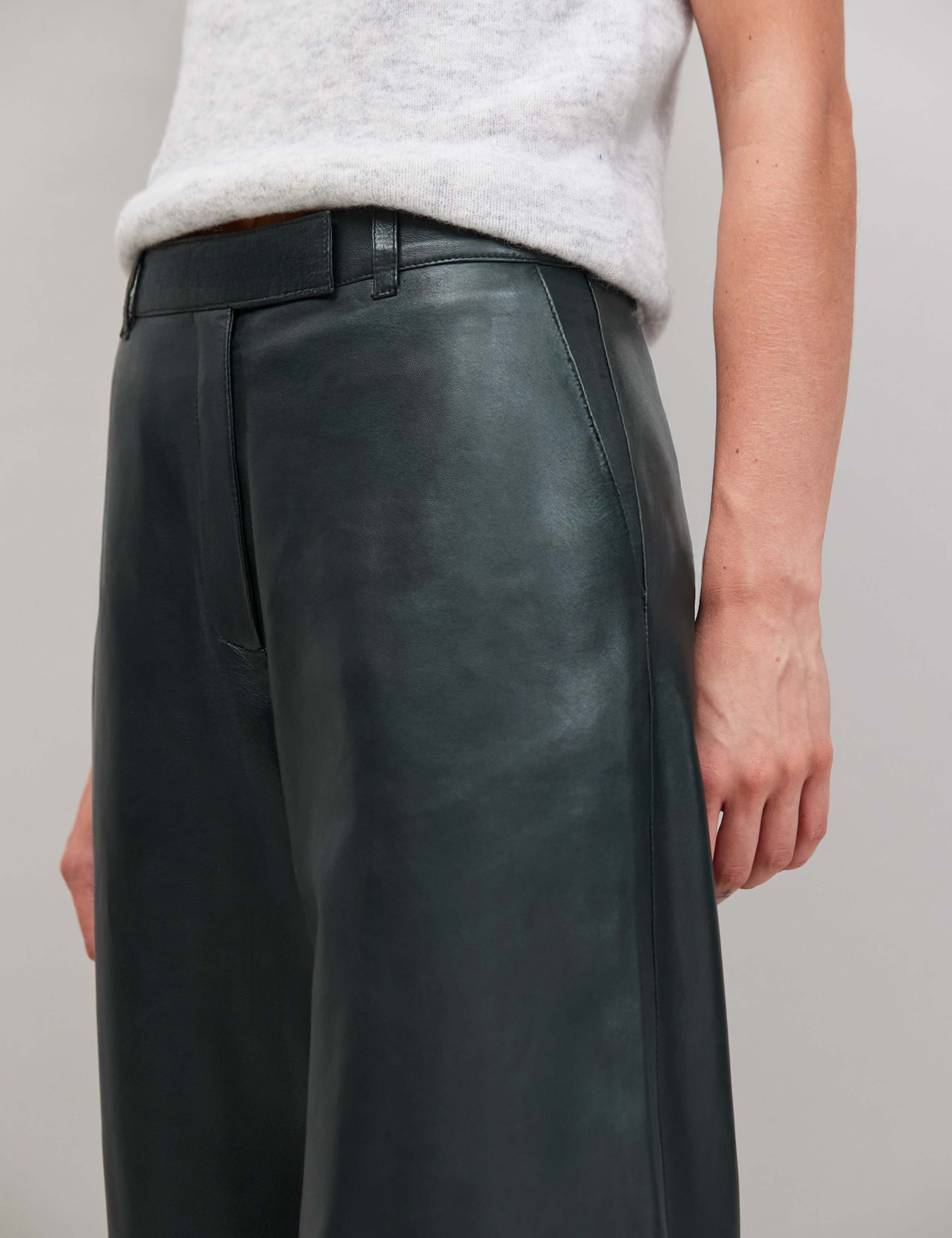 Leather Wide Leg Trousers 3 of 3