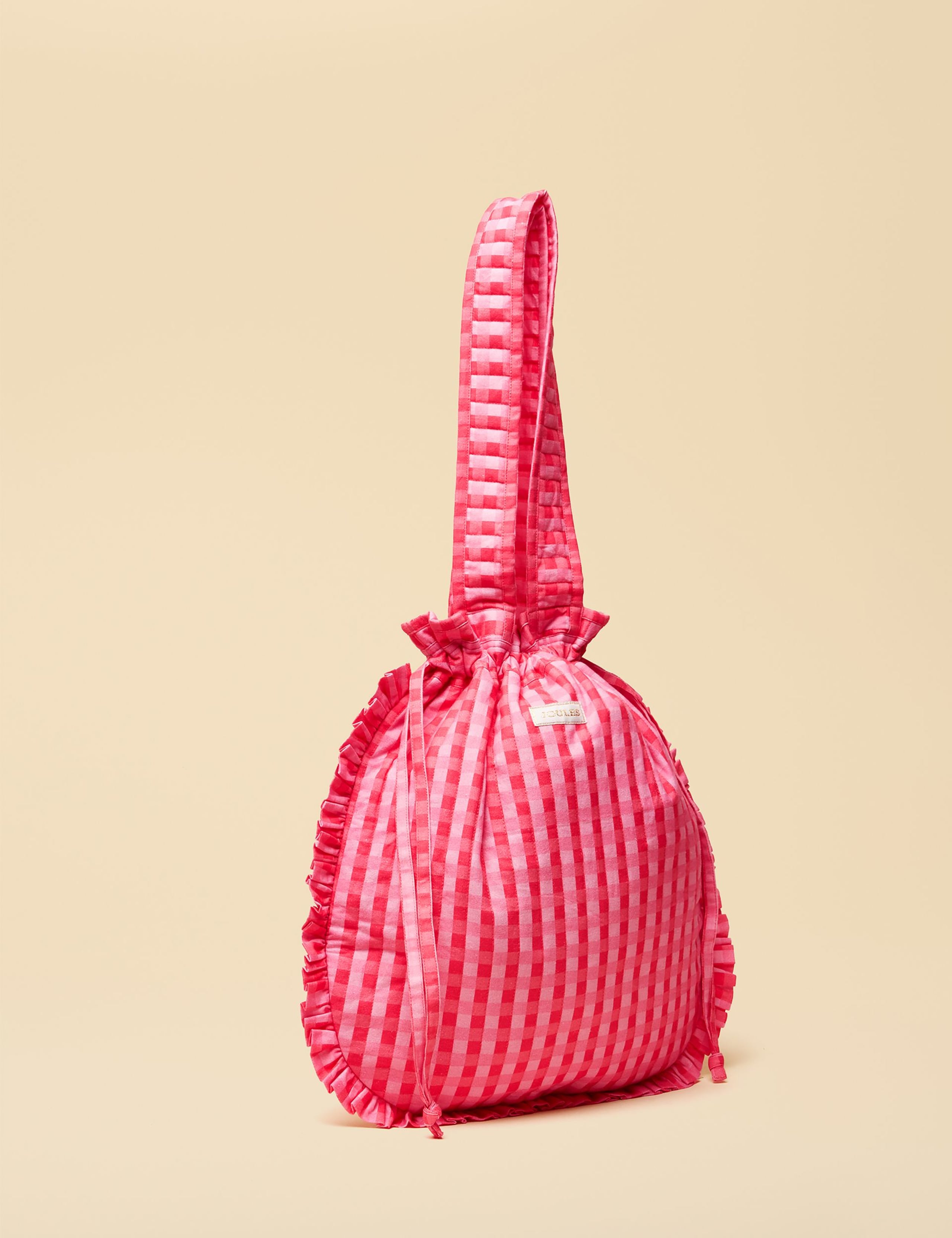 Pure Cotton Checked Quilted Tote Bag 3 of 9