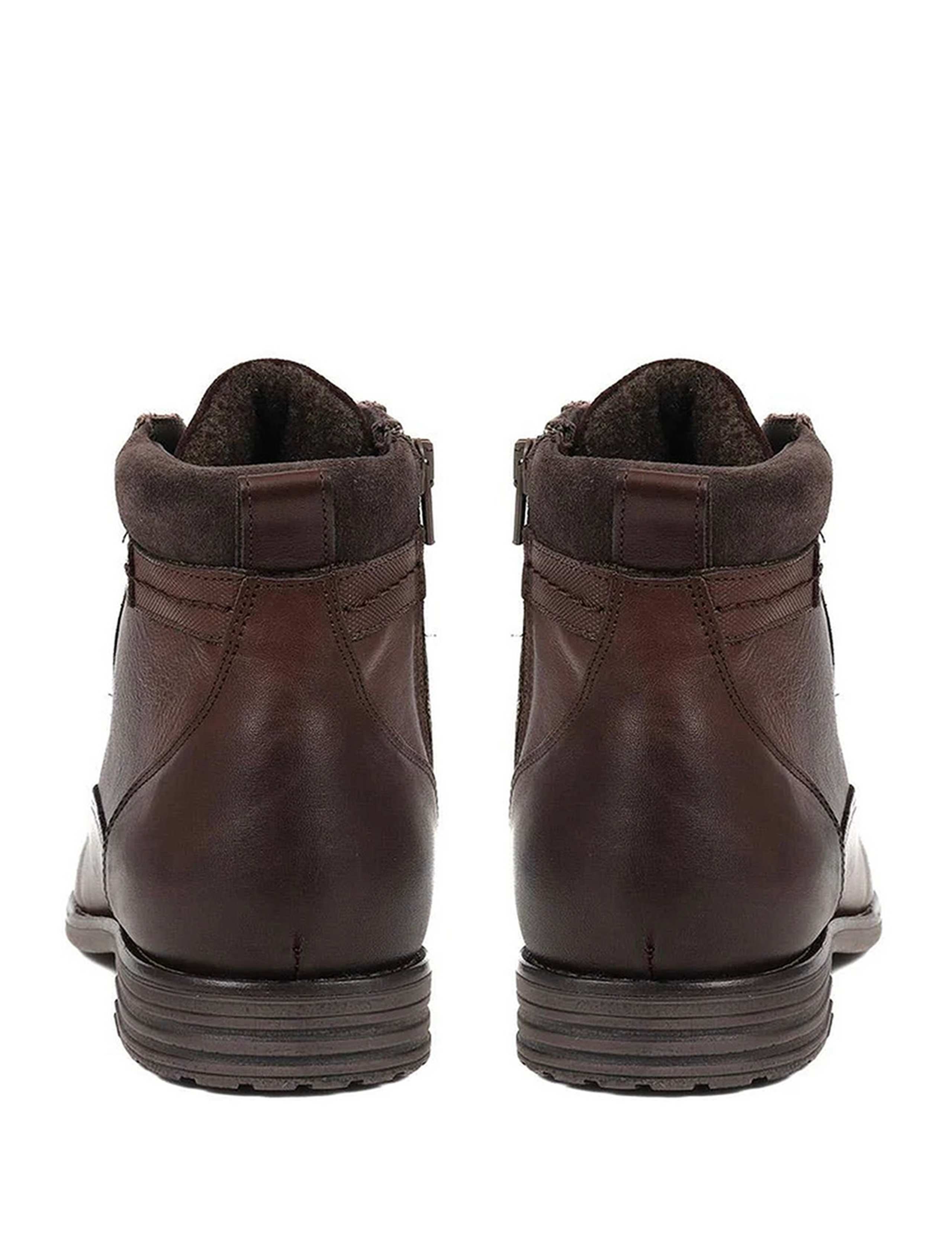 Leather Lace-Up Casual Boots 2 of 6