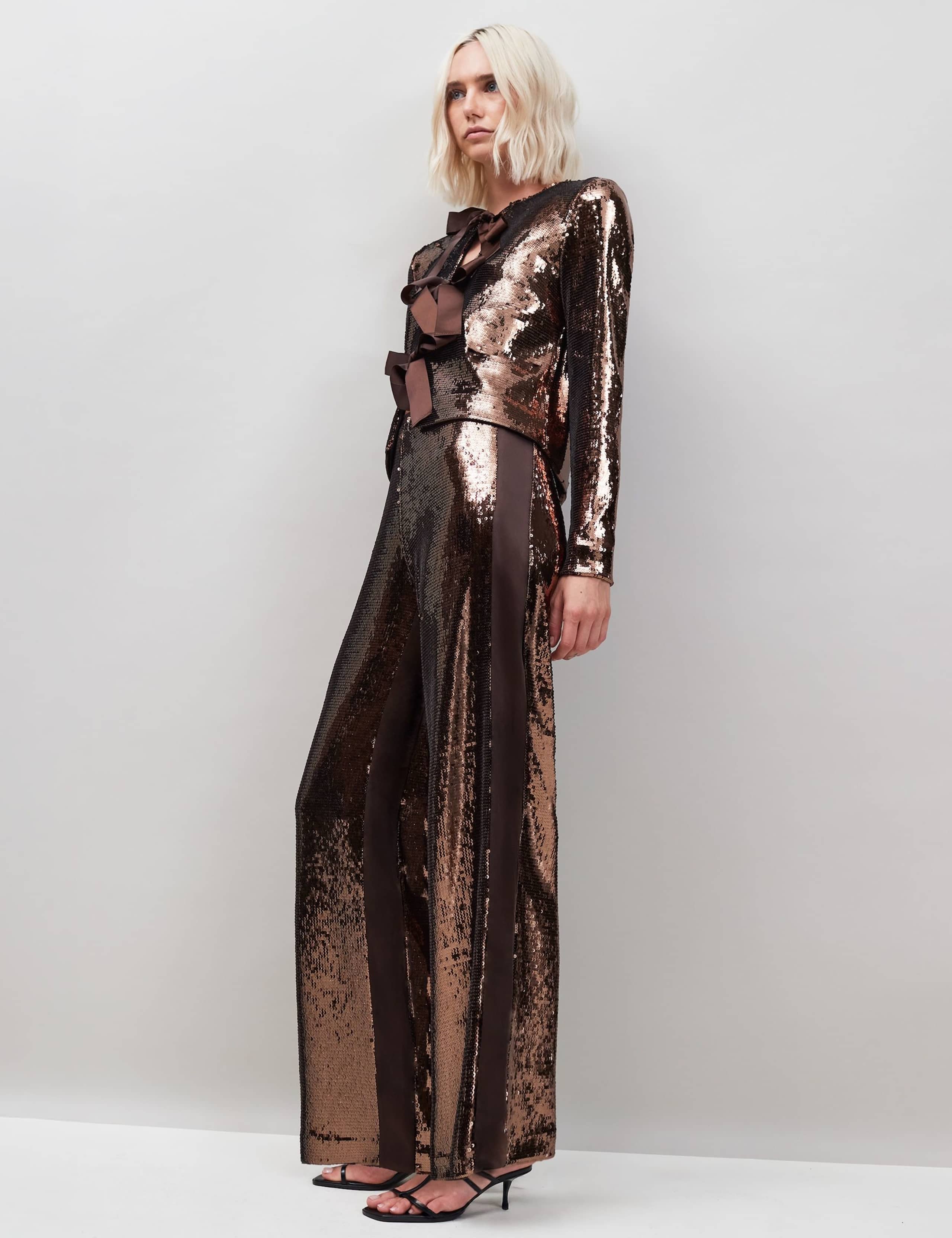 Sequin Wide Leg Trousers 2 of 4