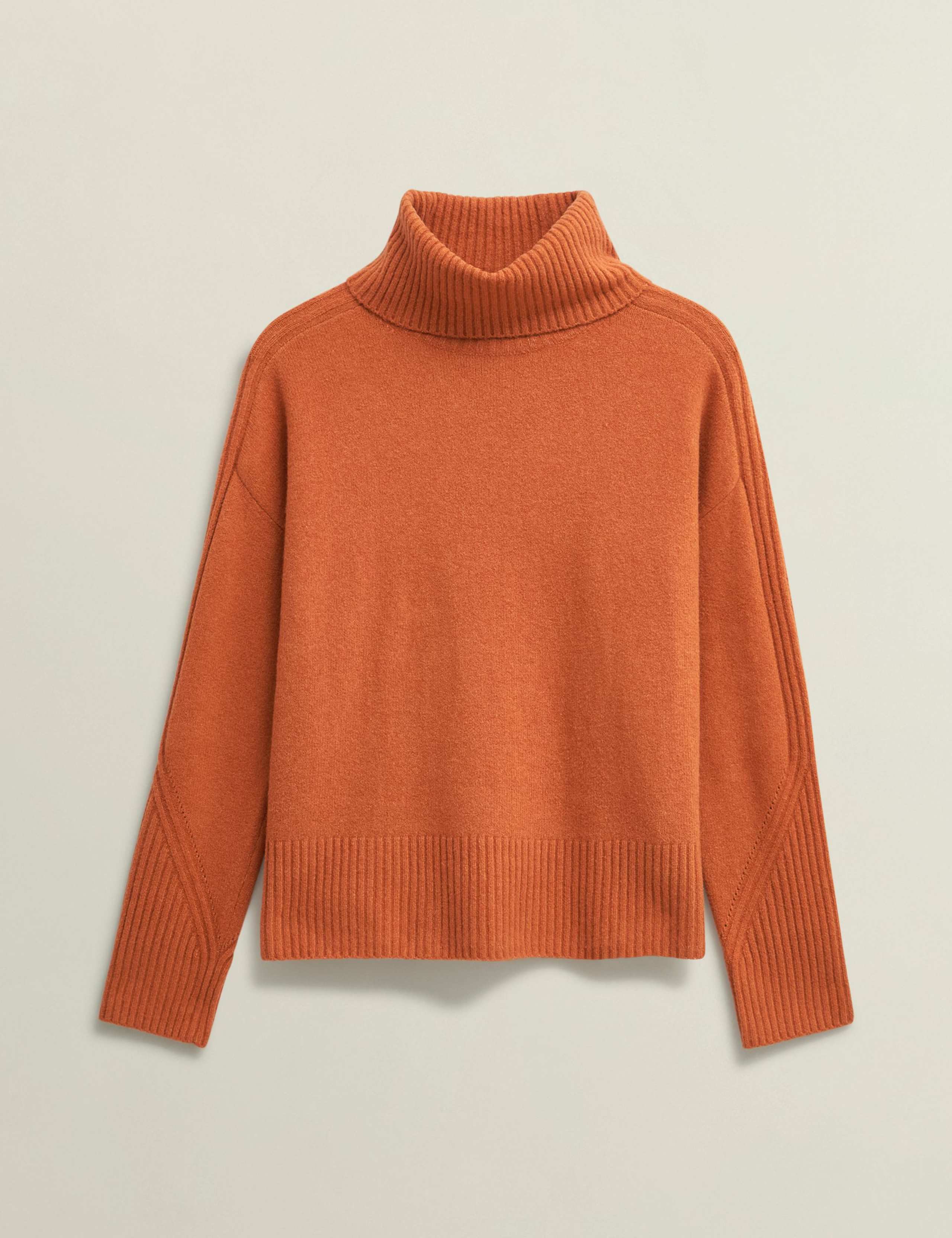 Cotton Rich Textured Roll Neck Jumper 2 of 5