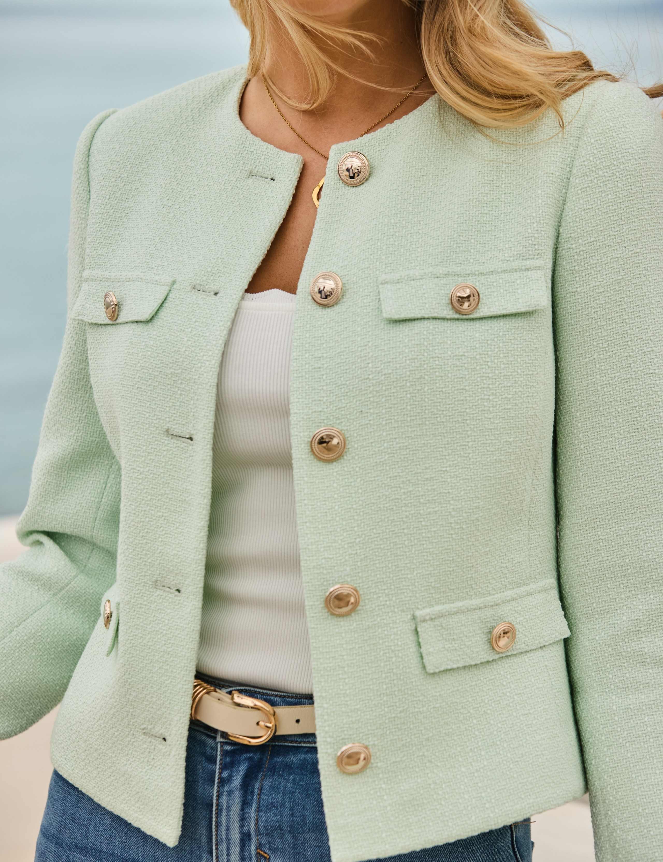 Boucle Collarless Jacket 3 of 8