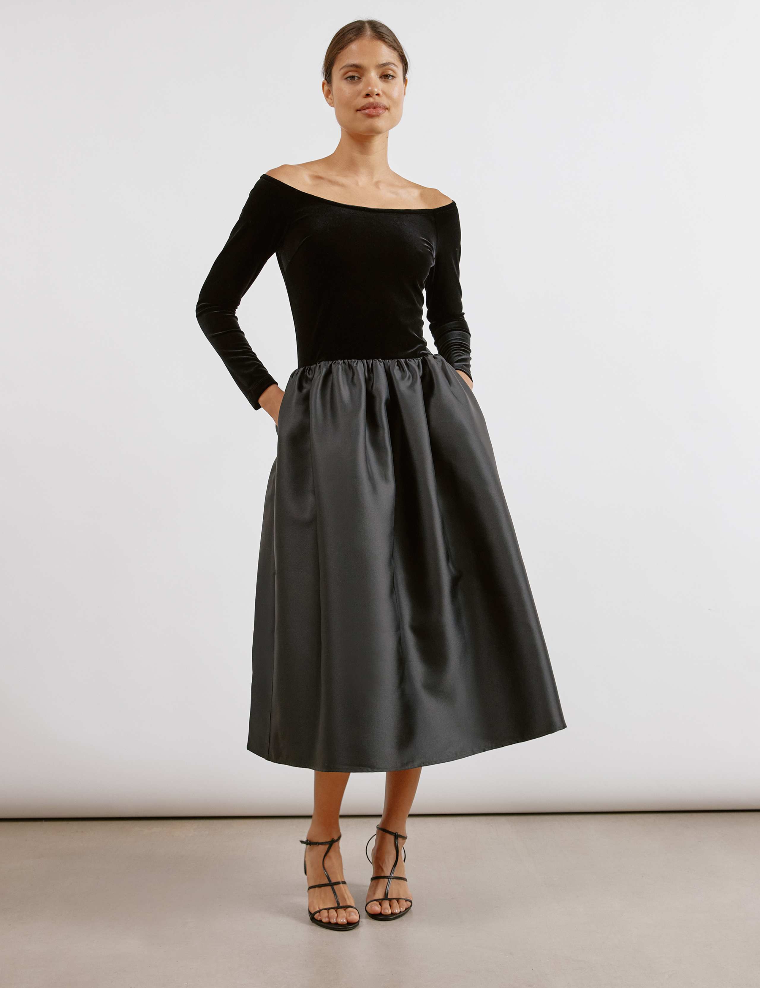 Velvet Midi Dress 1 of 5