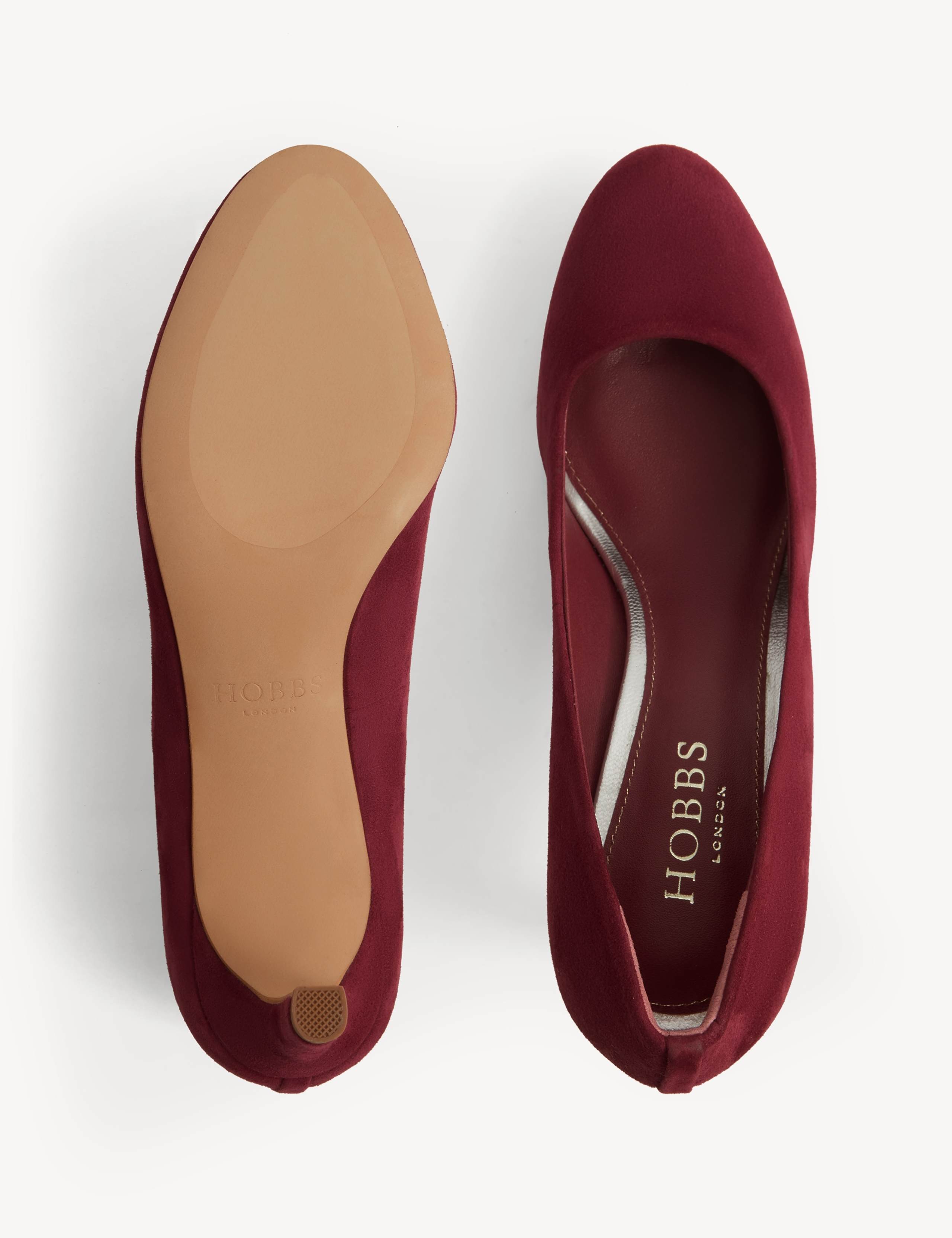 Suede Kitten Heel Court Shoes 4 of 6