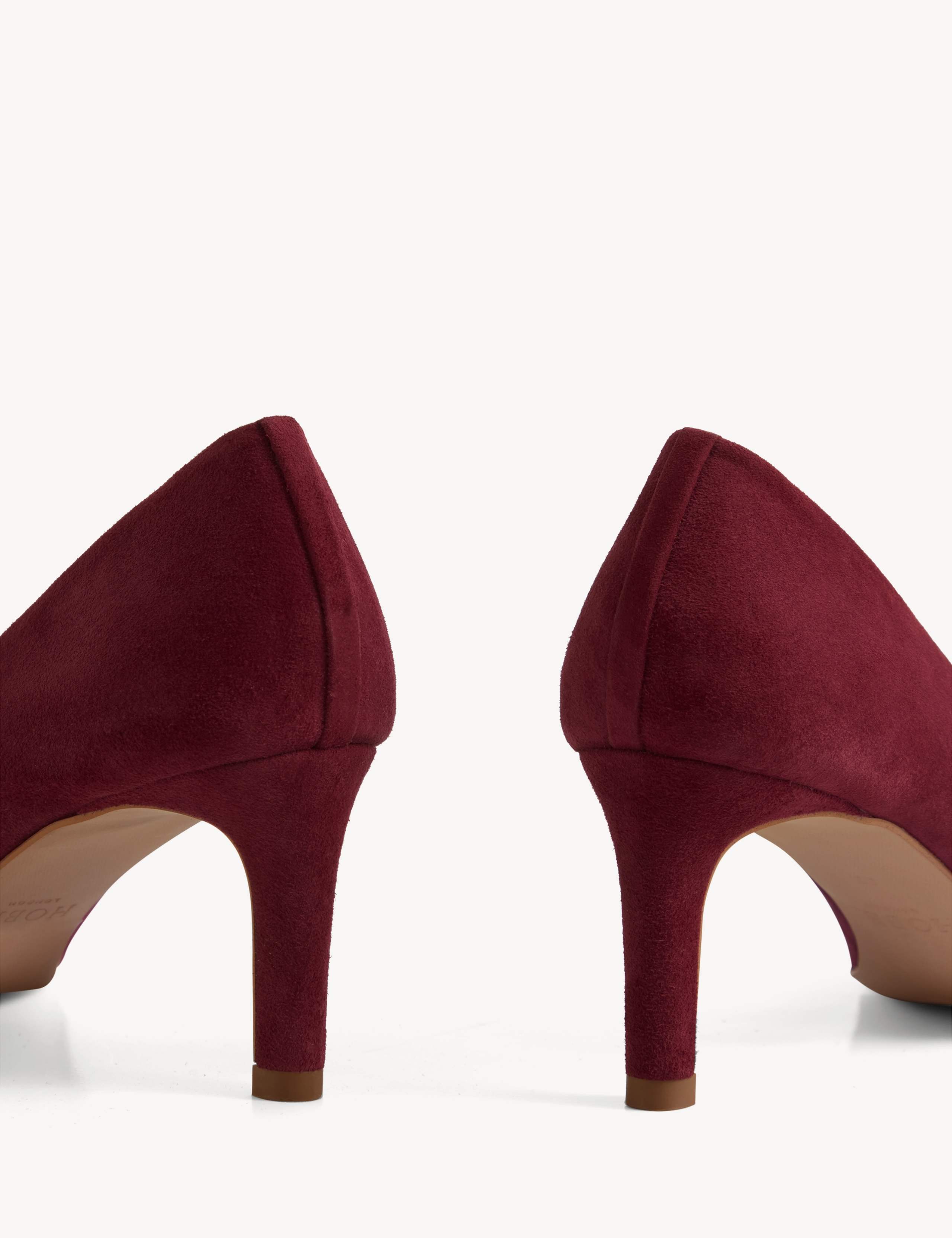 Suede Kitten Heel Court Shoes 5 of 6