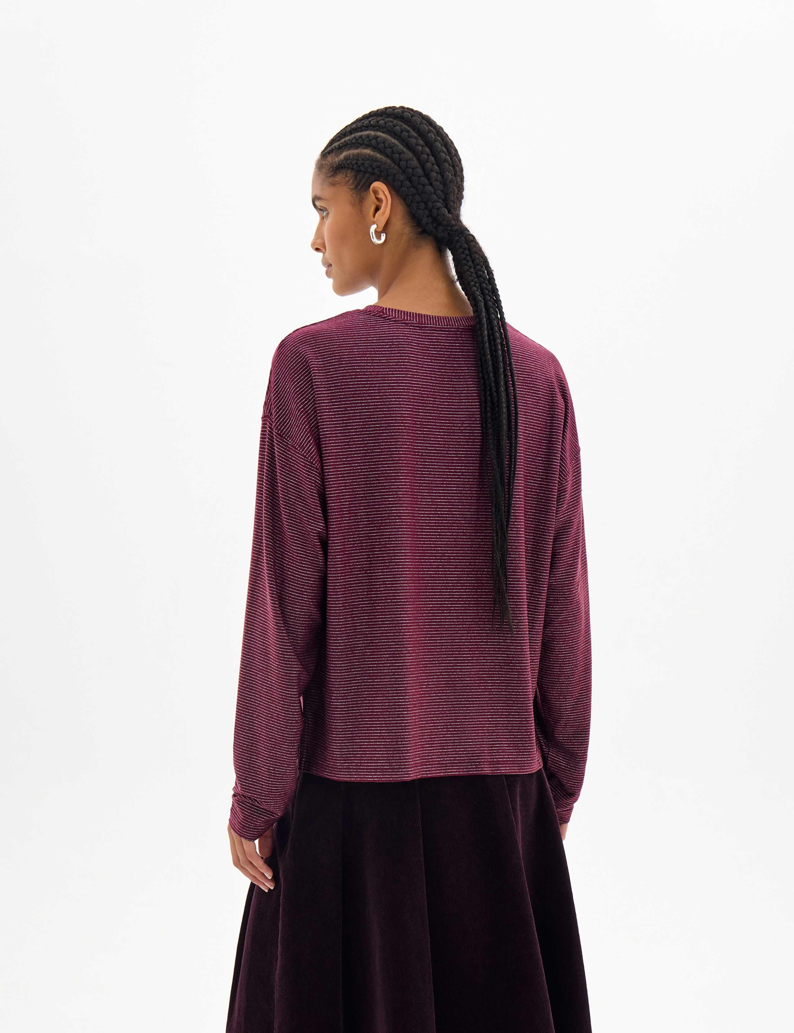 Lurex Striped Long Sleeve Top 4 of 5