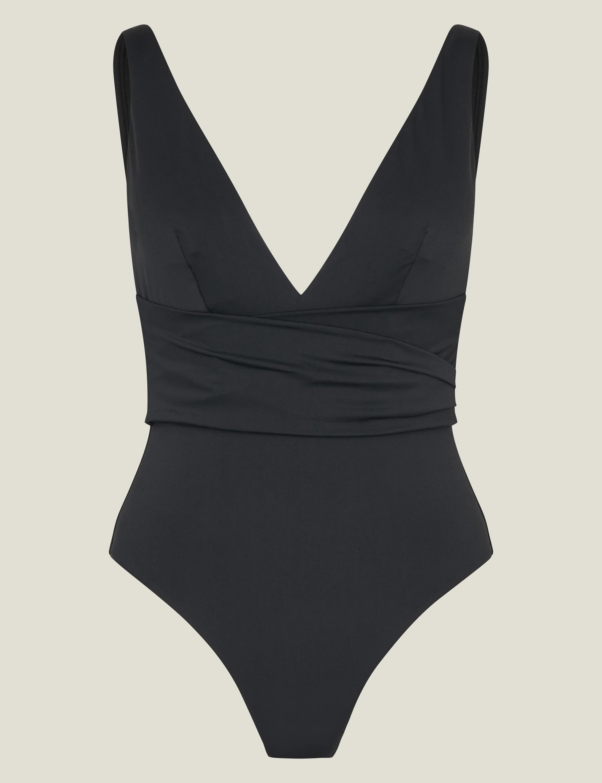 Tummy Control Wrap Plunge Swimsuit 2 of 4