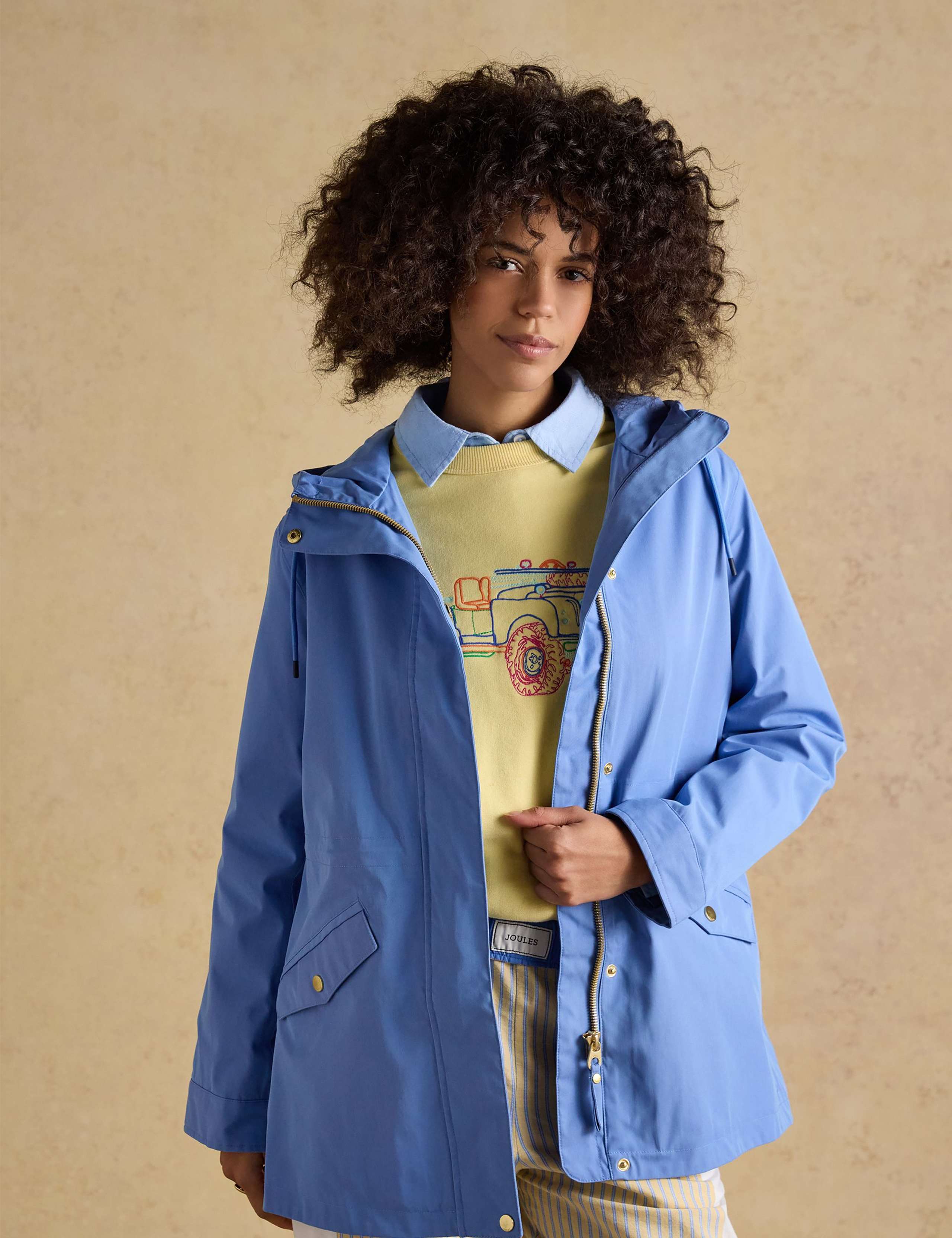 Cotton Rich Waterproof Hooded Raincoat 2 of 9