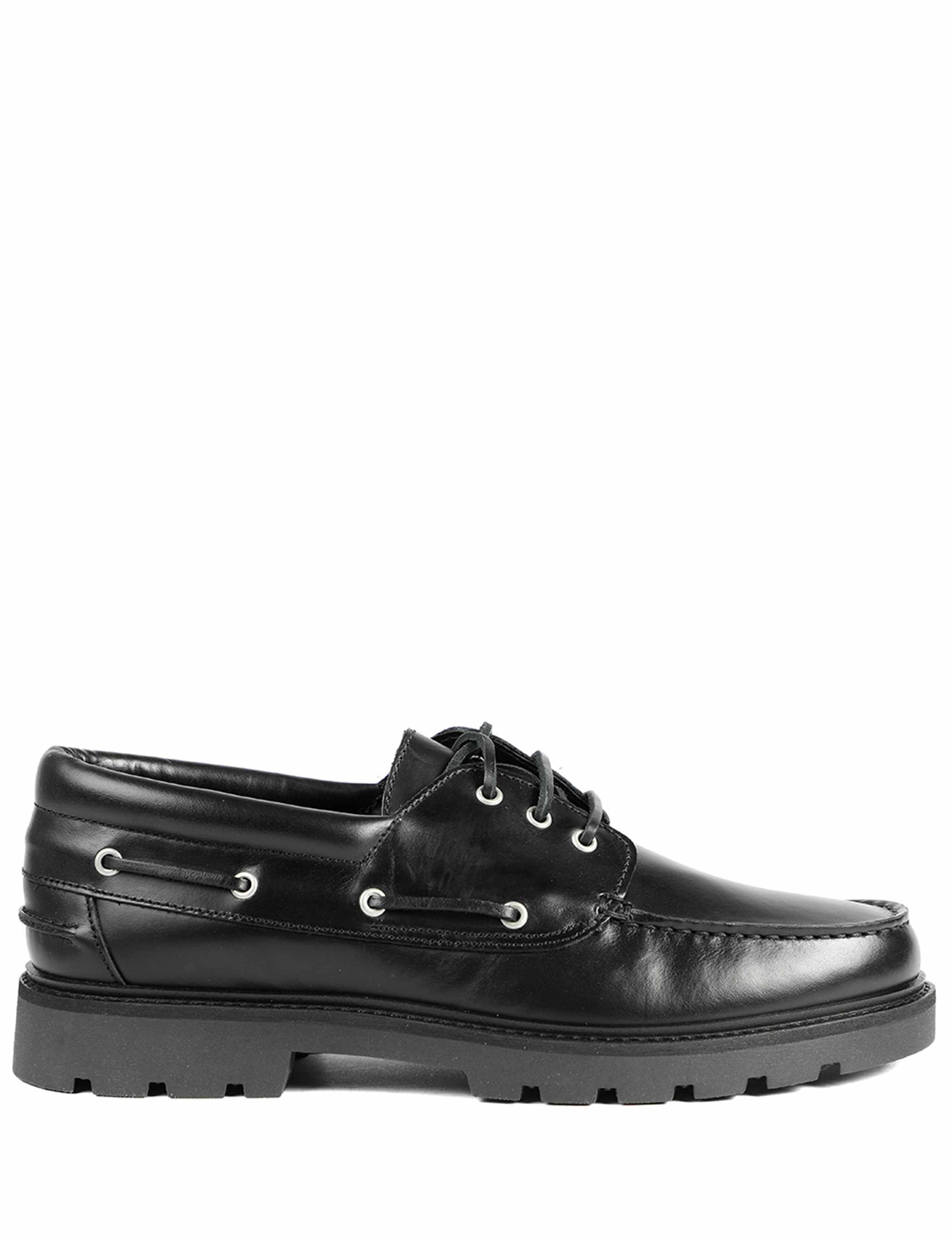 Leather Chunky Lace Up Moccasins 2 of 6
