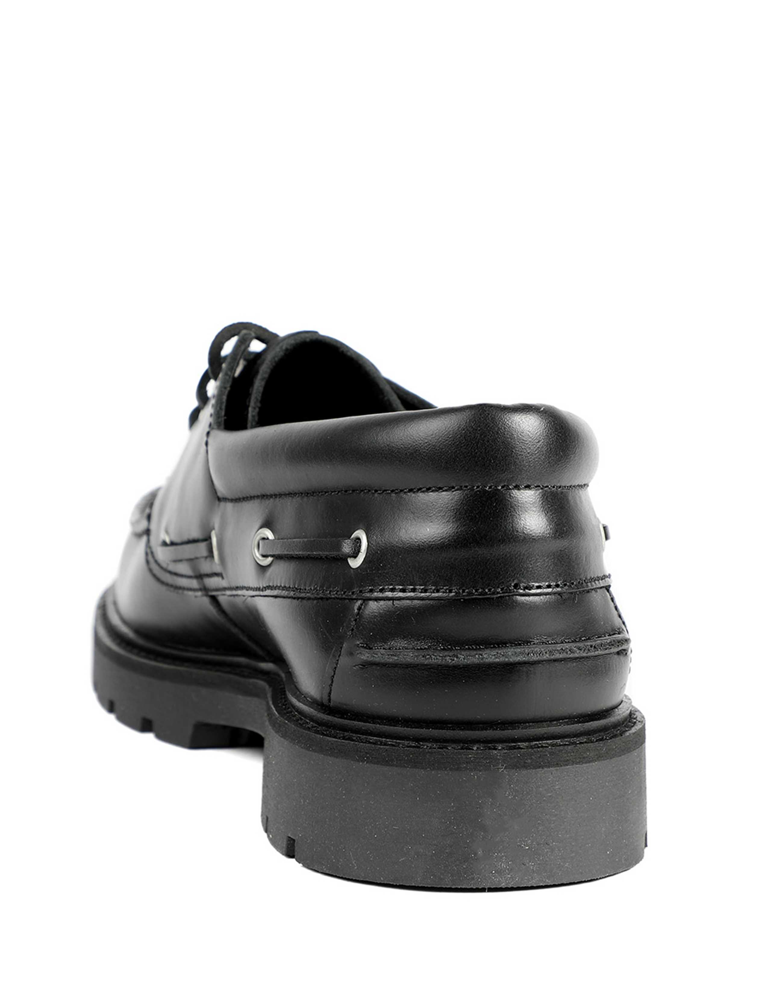 Leather Chunky Lace Up Moccasins 5 of 6