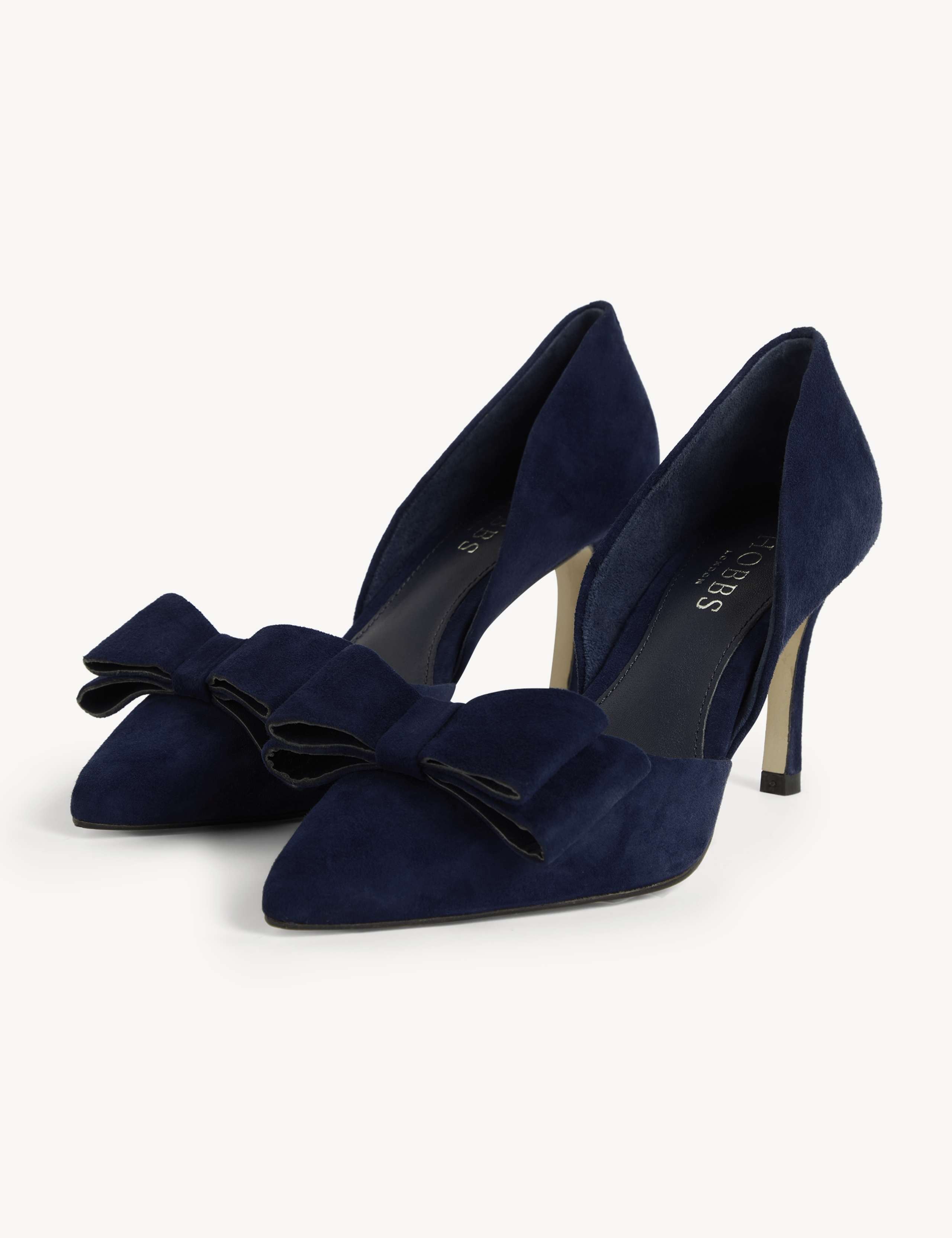 Suede Bow Kitten Heel Court Shoes 6 of 6