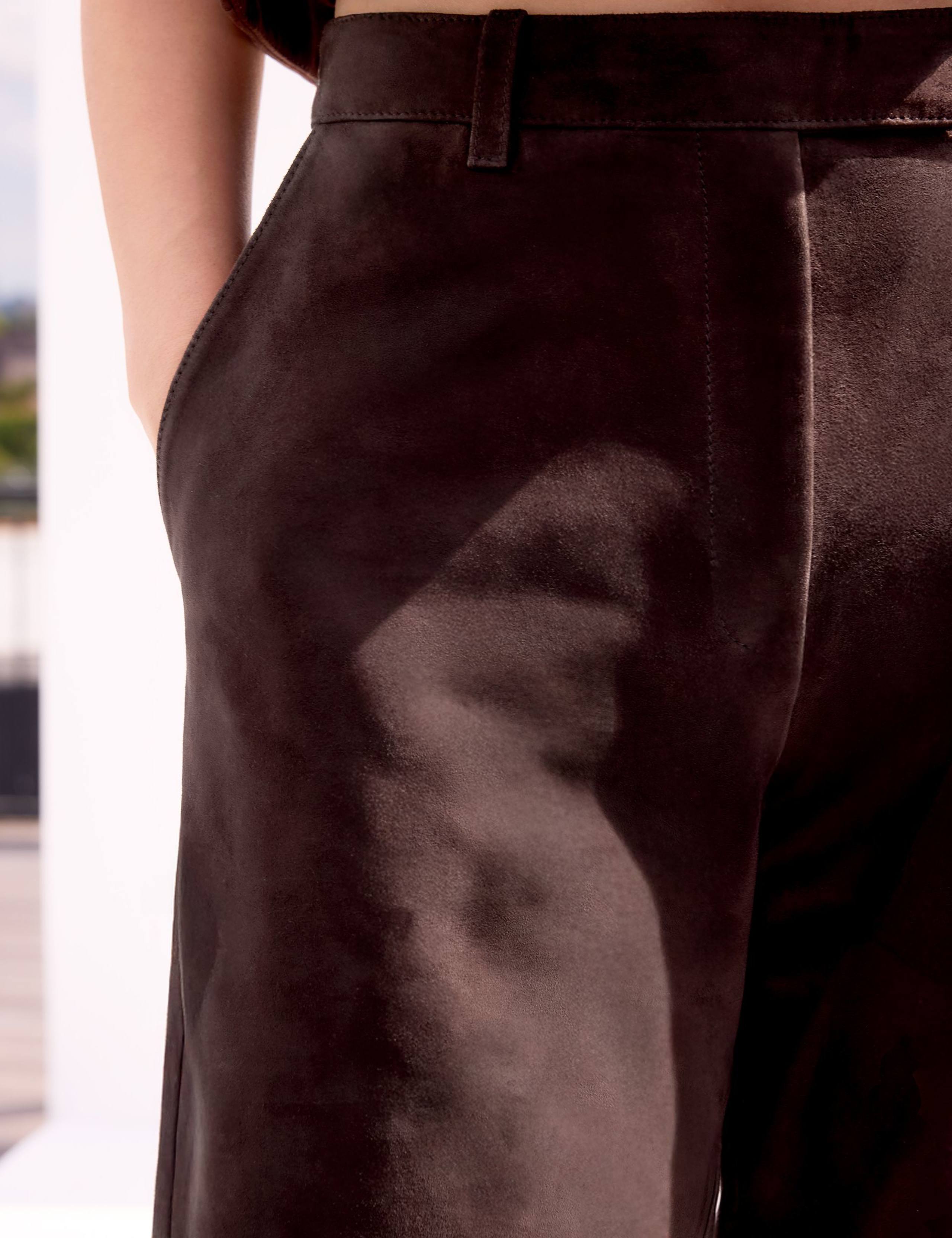 Suede Wide Leg Trousers 3 of 3