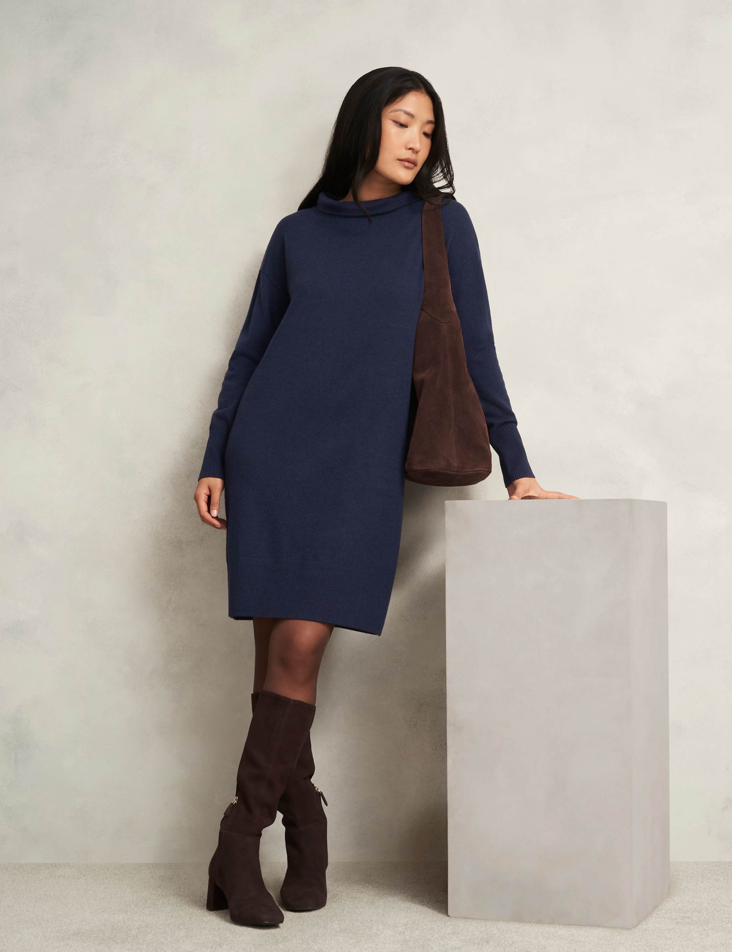 Merino Wool Blend Mini Knitted Dress 3 of 5