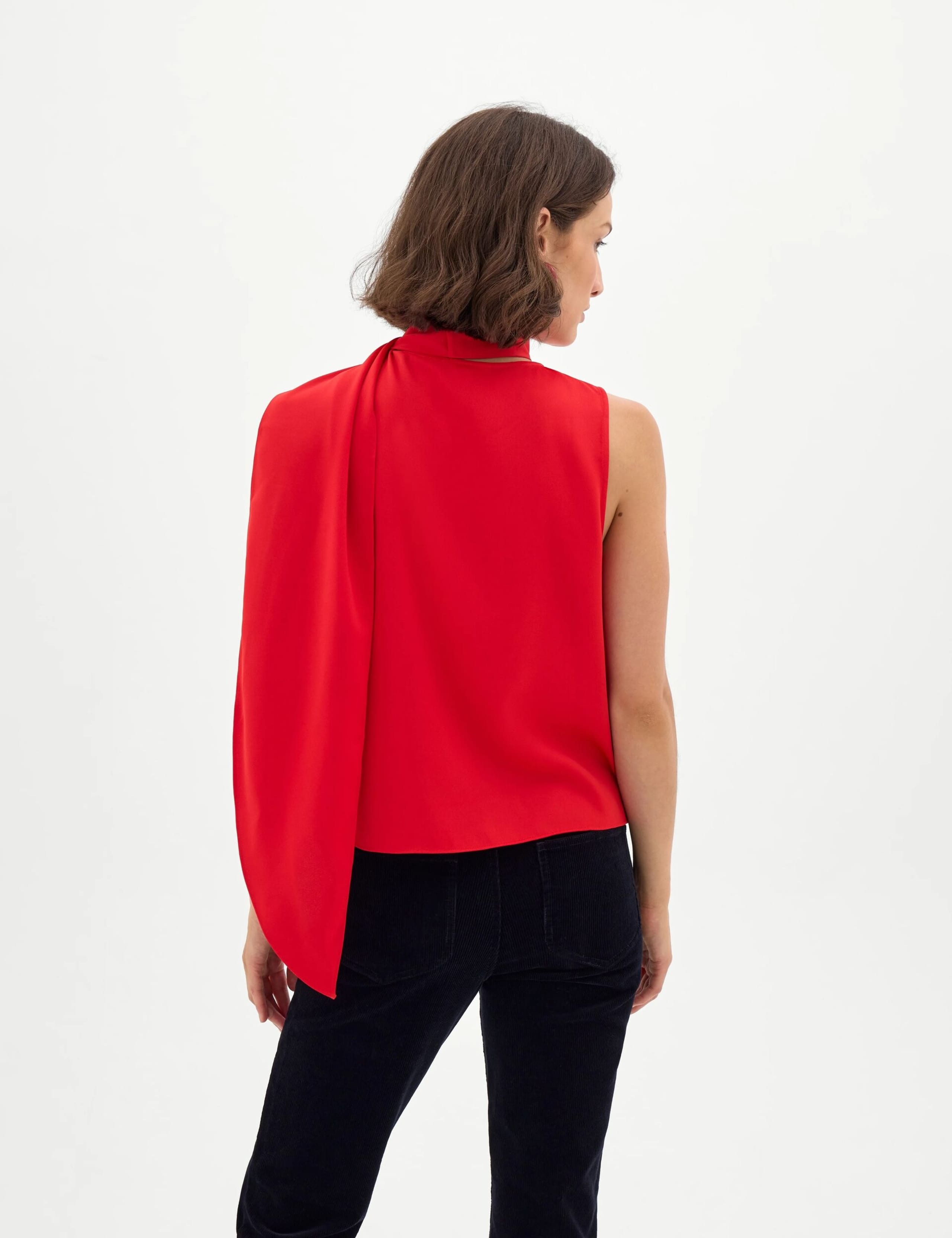 Satin Scarf Detail Sleeveless Top 3 of 4
