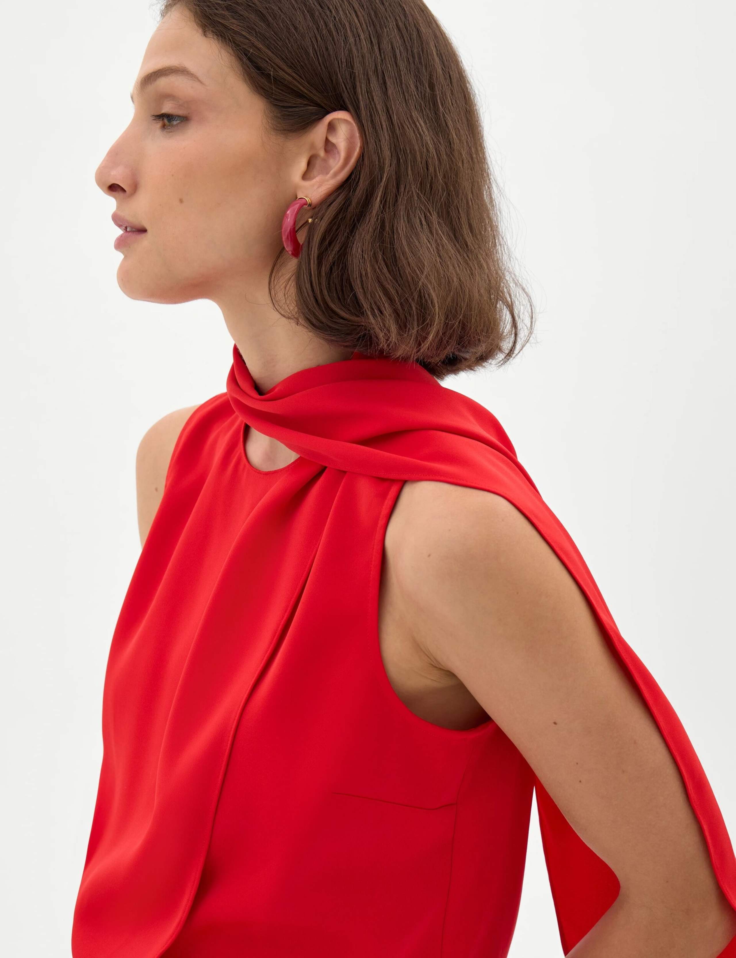 Satin Scarf Detail Sleeveless Top 4 of 4