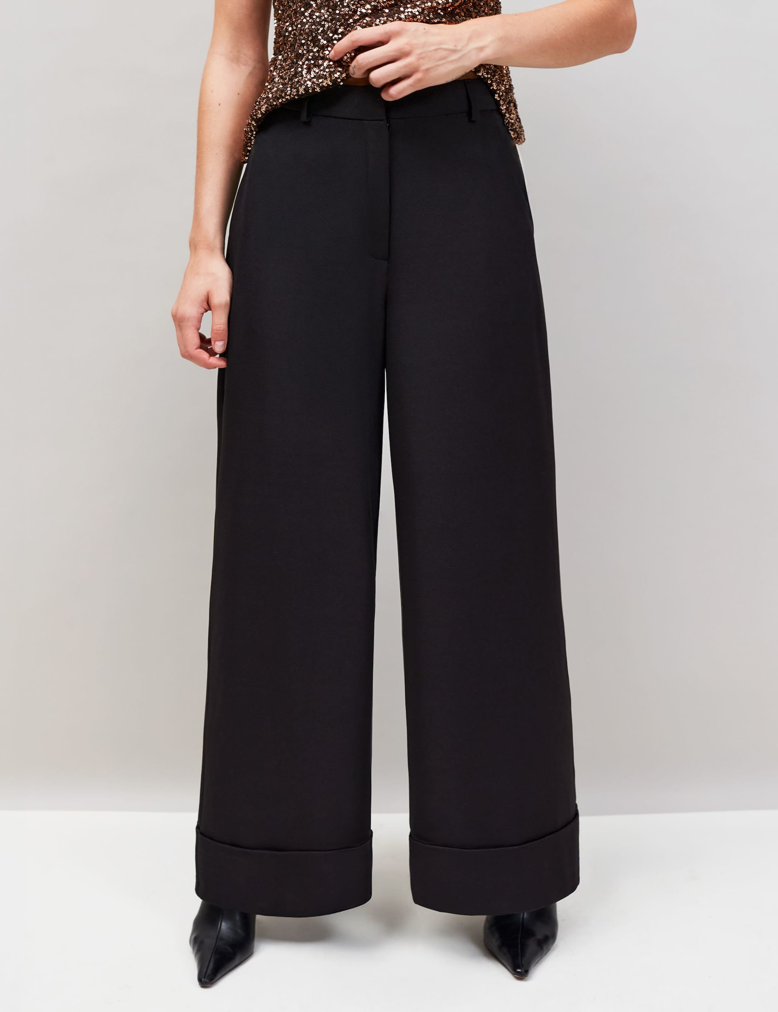 Turn Up Wide Leg Trousers 2 of 3