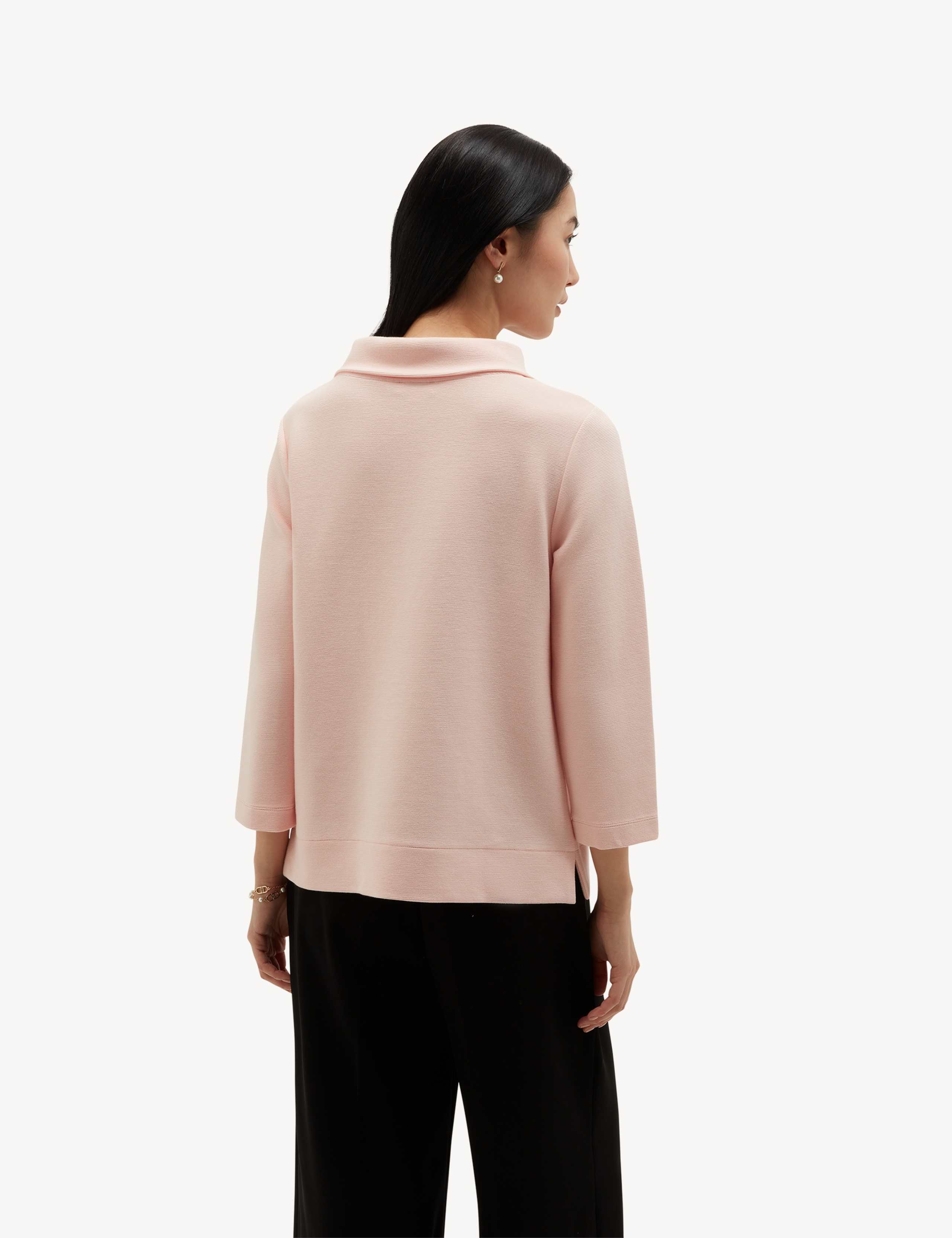 Cotton Blend Textured Roll Neck Top 5 of 6