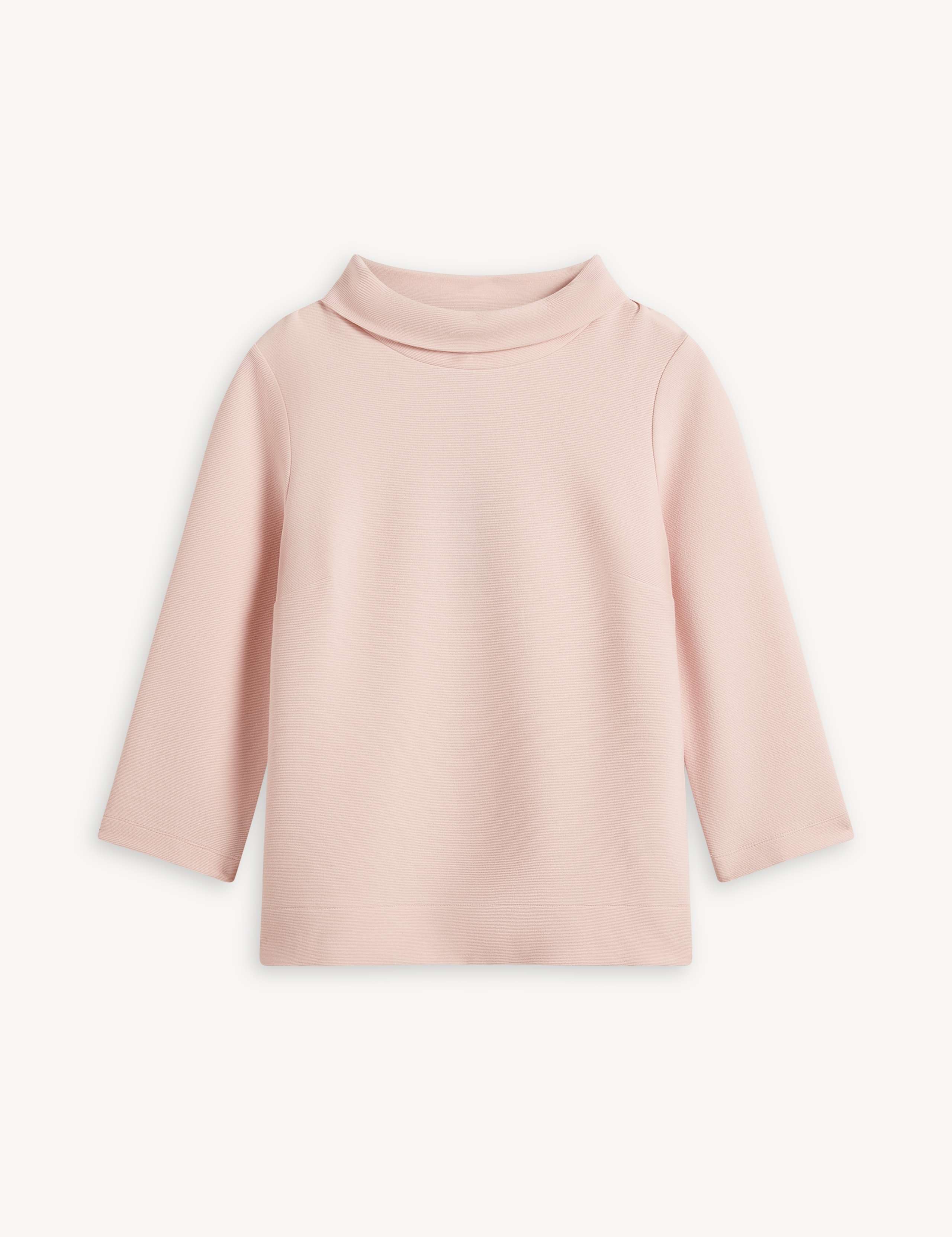 Cotton Blend Textured Roll Neck Top 2 of 6