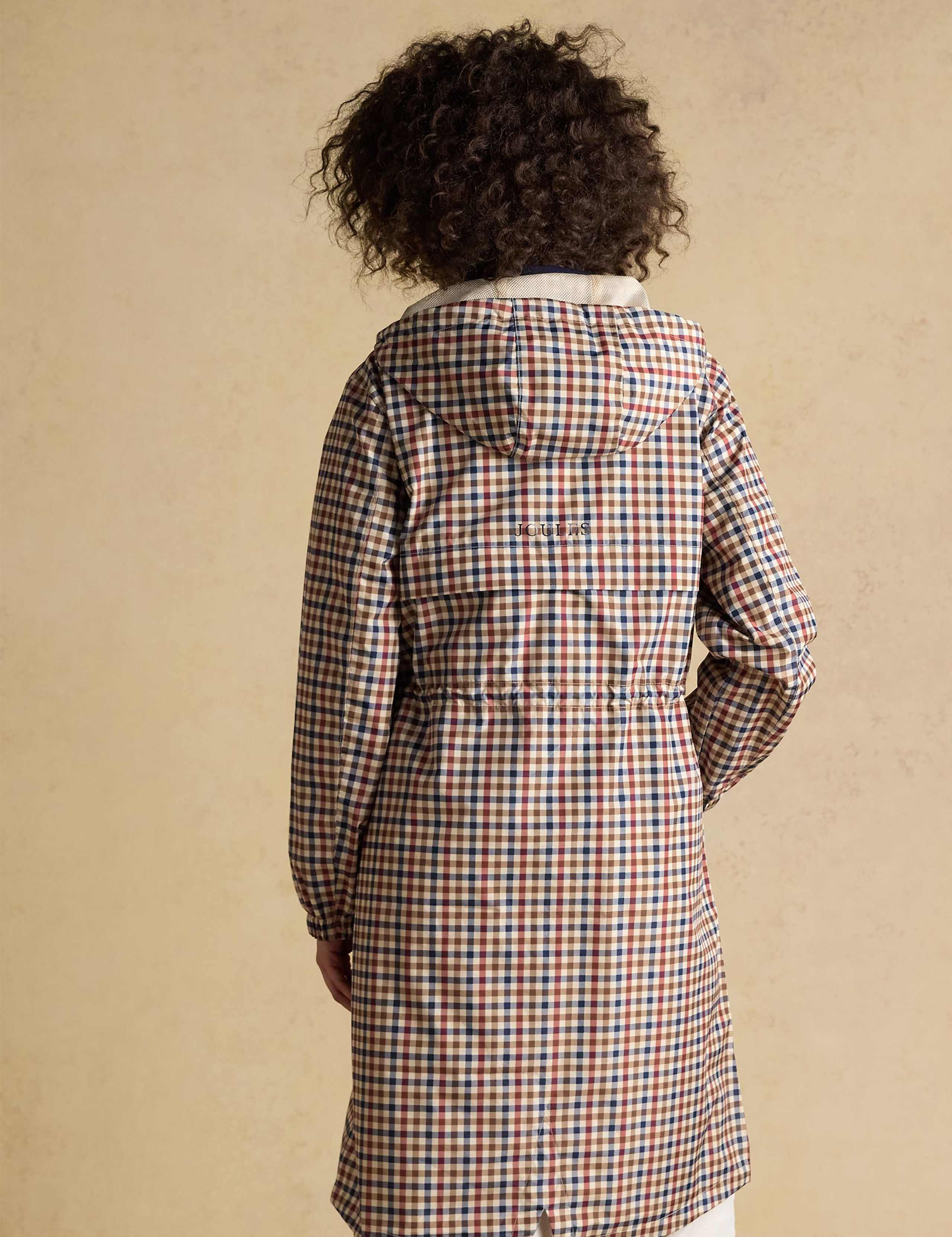 Waterproof Checked Hooded Raincoat 4 of 10