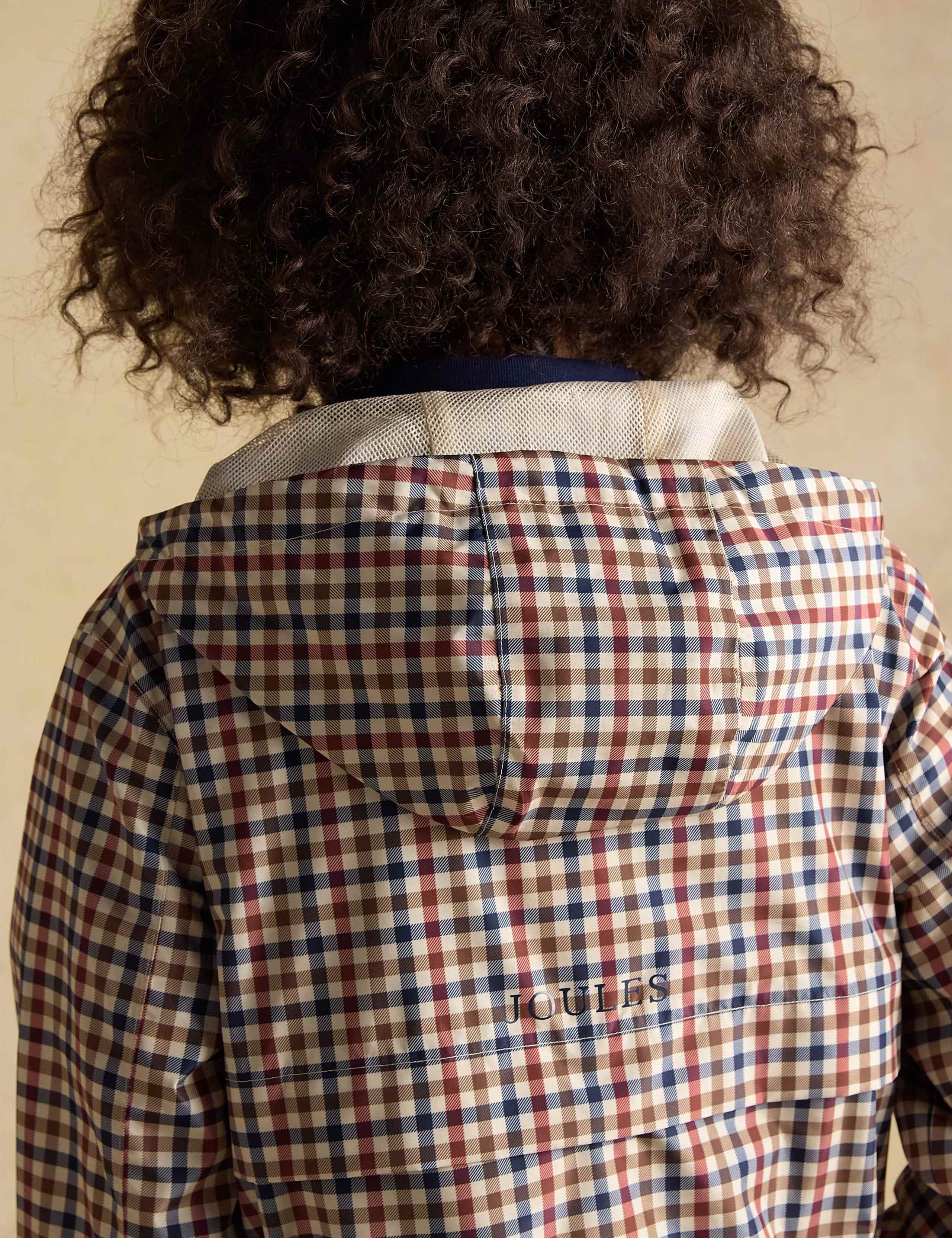 Waterproof Checked Hooded Raincoat 6 of 10