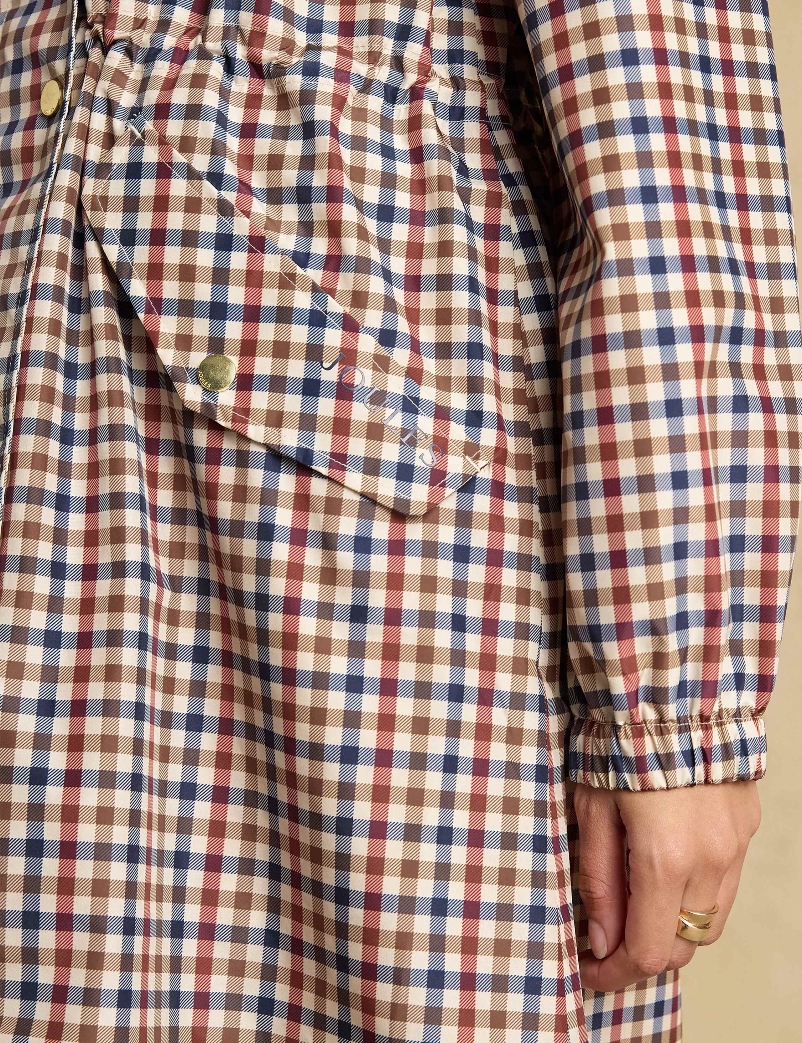 Waterproof Checked Hooded Raincoat 8 of 10