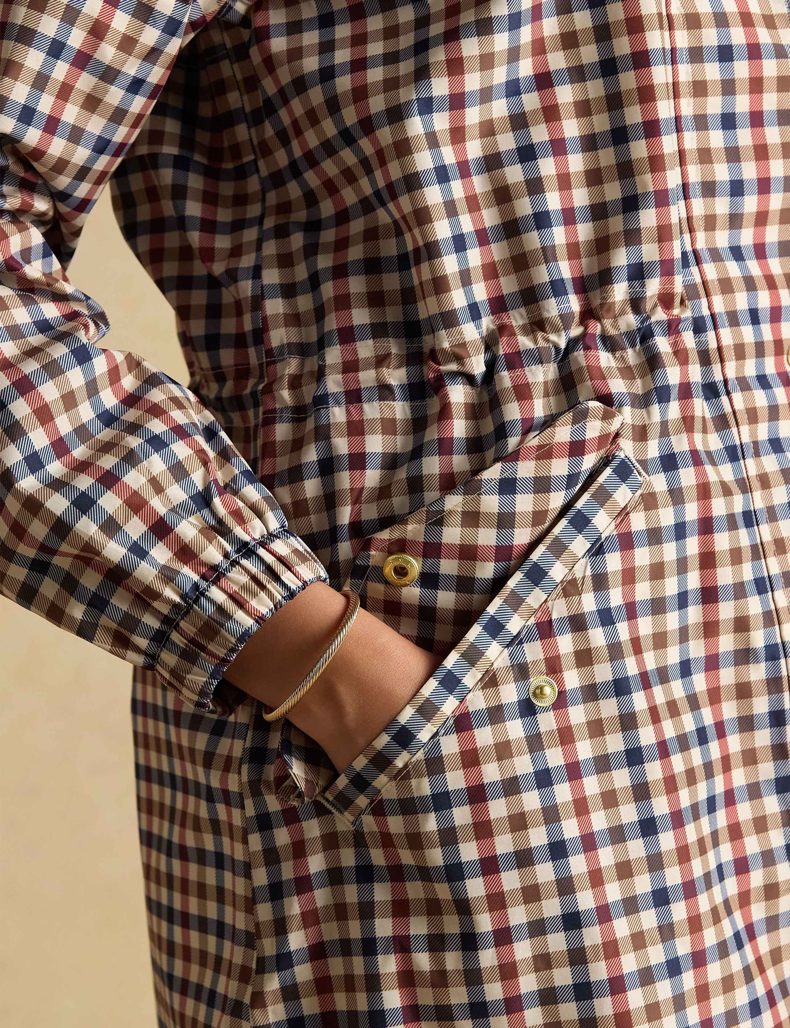 Waterproof Checked Hooded Raincoat 9 of 10