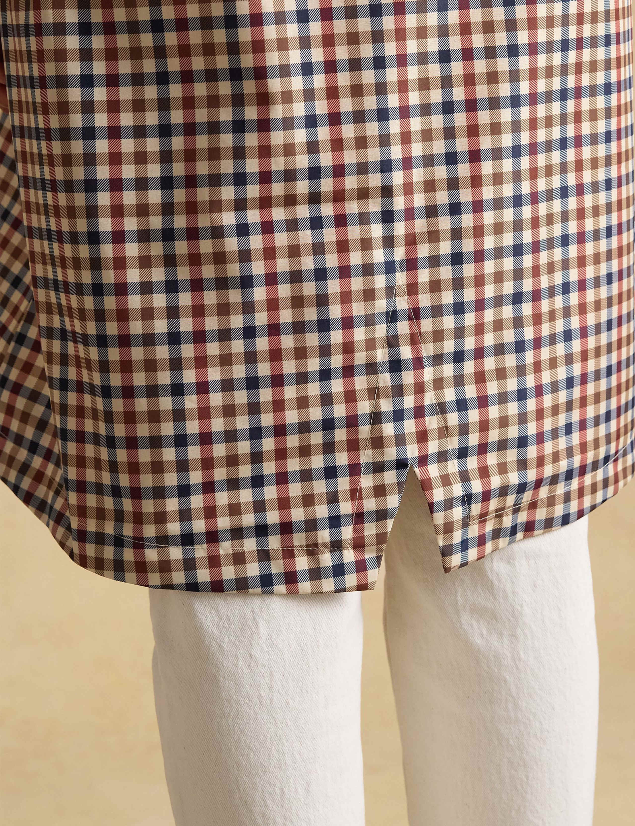 Waterproof Checked Hooded Raincoat 10 of 10