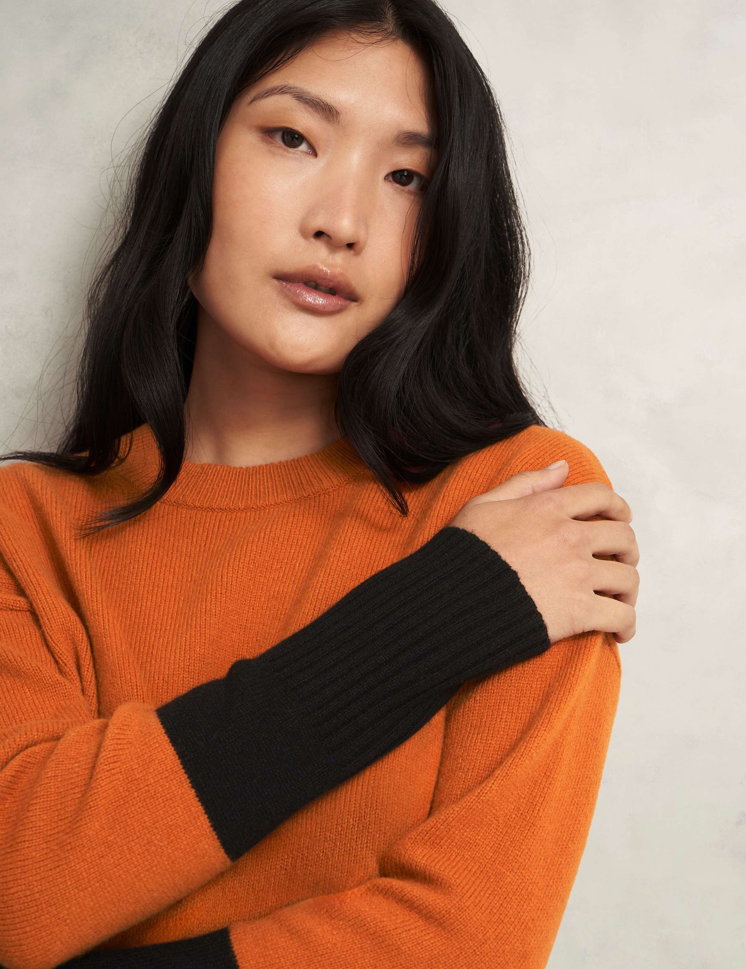 Merino Wool Rich Colour Block Jumper 6 of 6