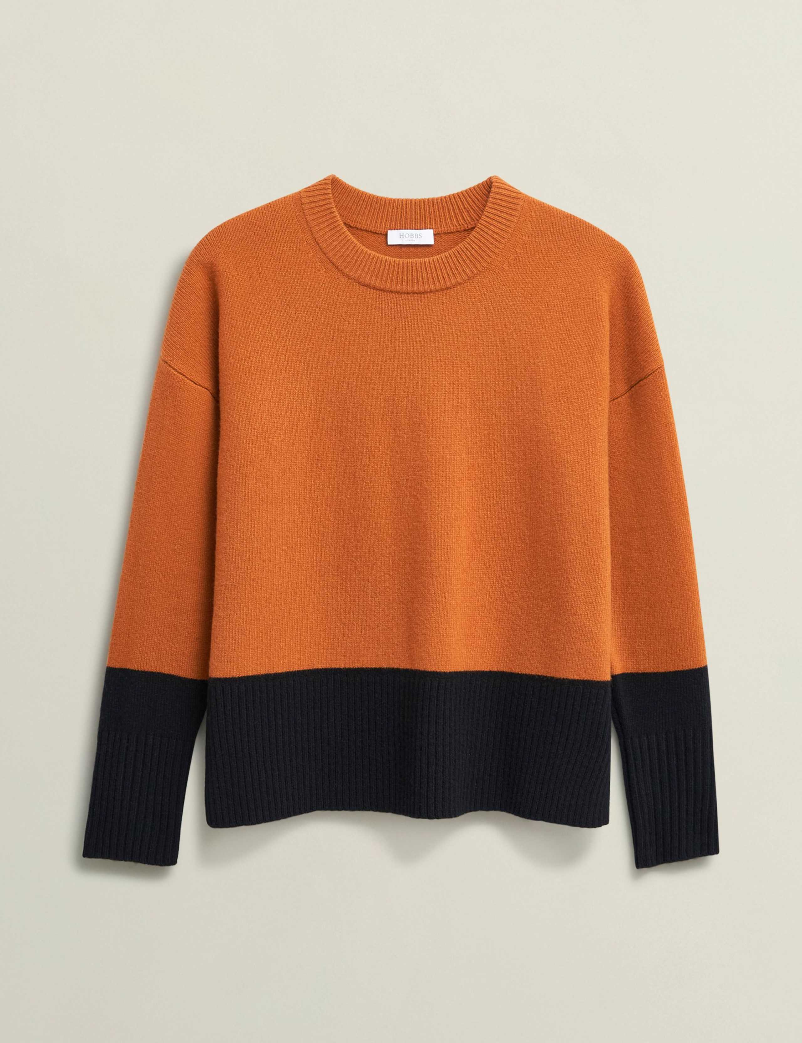 Merino Wool Rich Colour Block Jumper 2 of 6