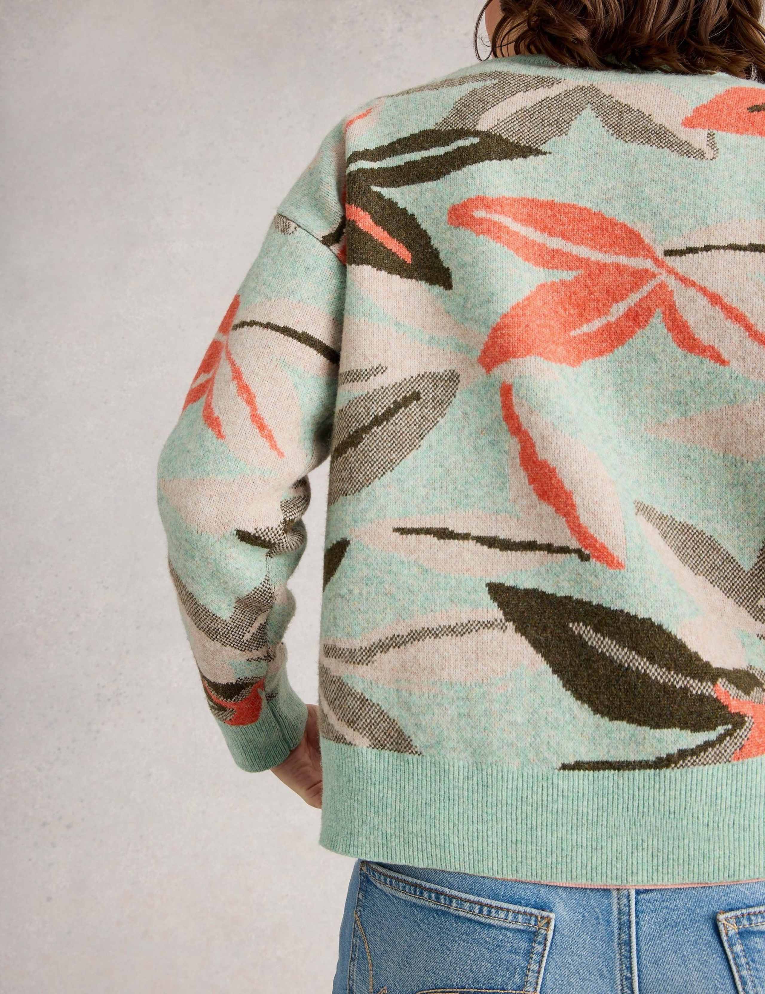 Floral Crew Neck Jumper with Wool 4 of 6