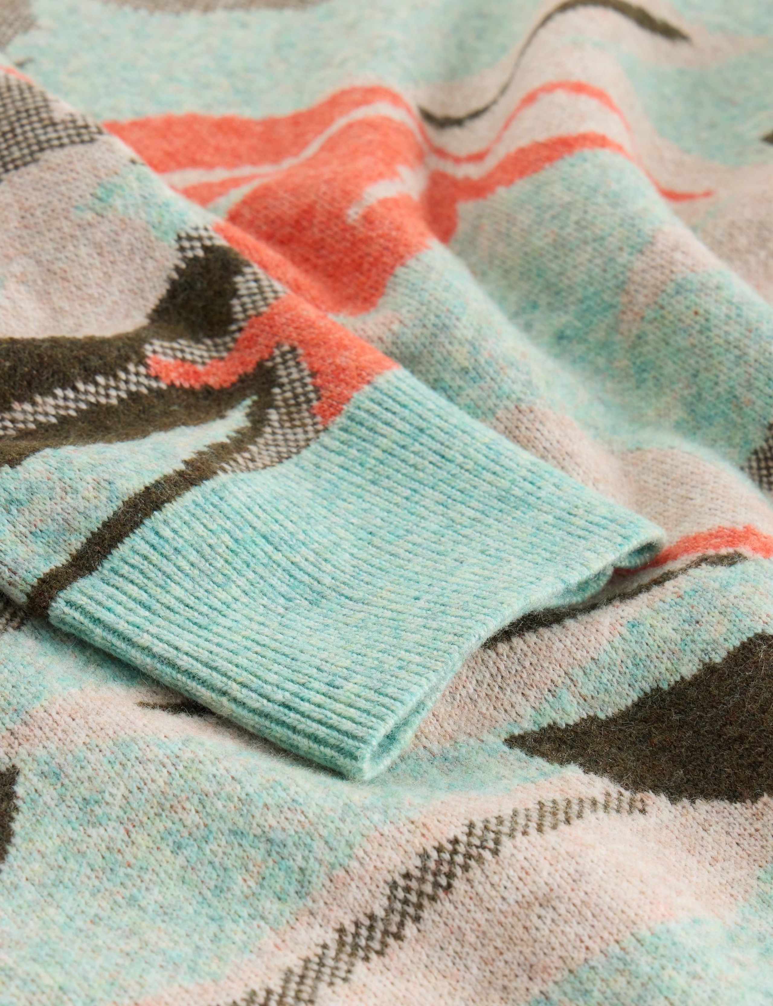 Floral Crew Neck Jumper with Wool 6 of 6