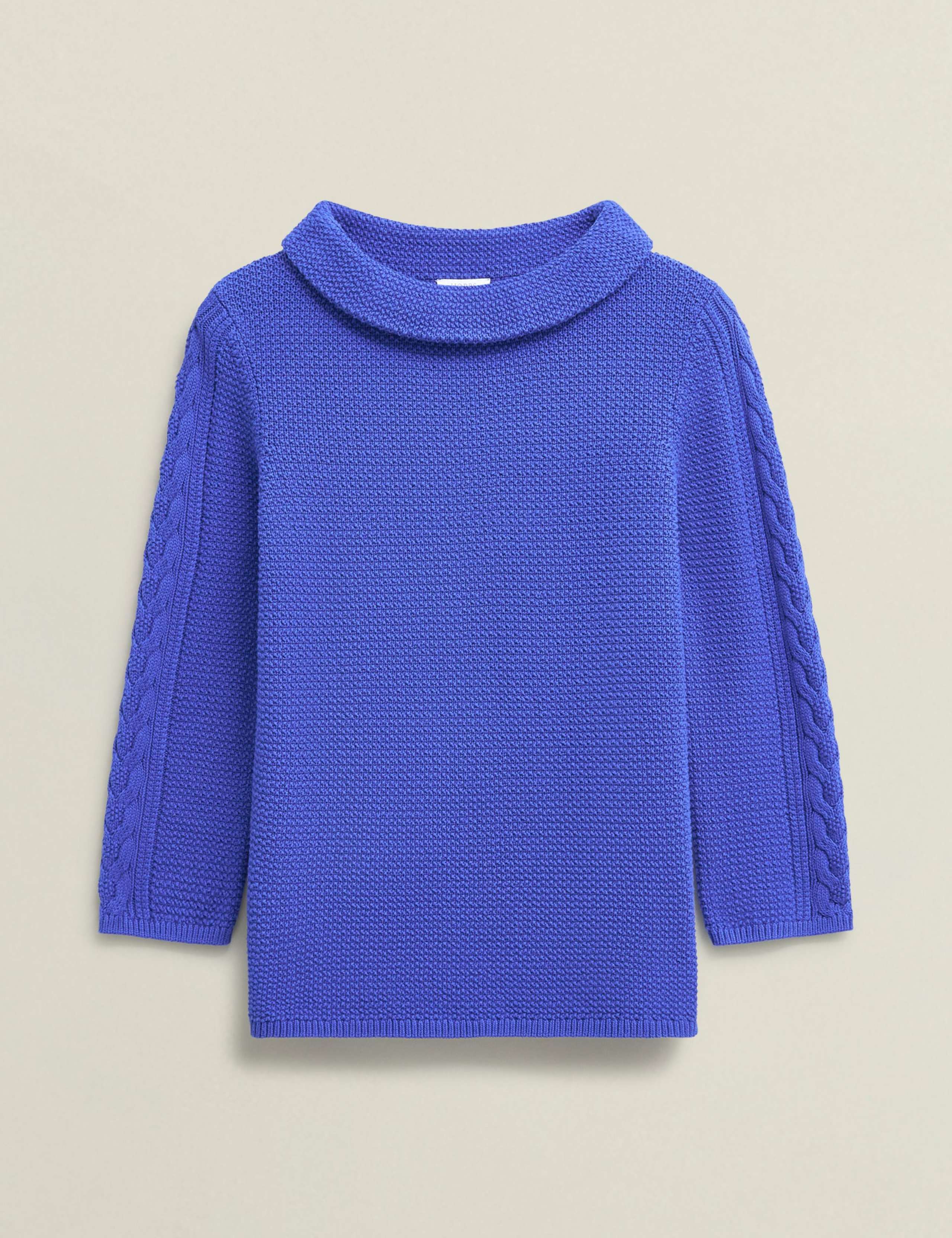 Pure Cotton Textured Roll Neck Jumper 2 of 5