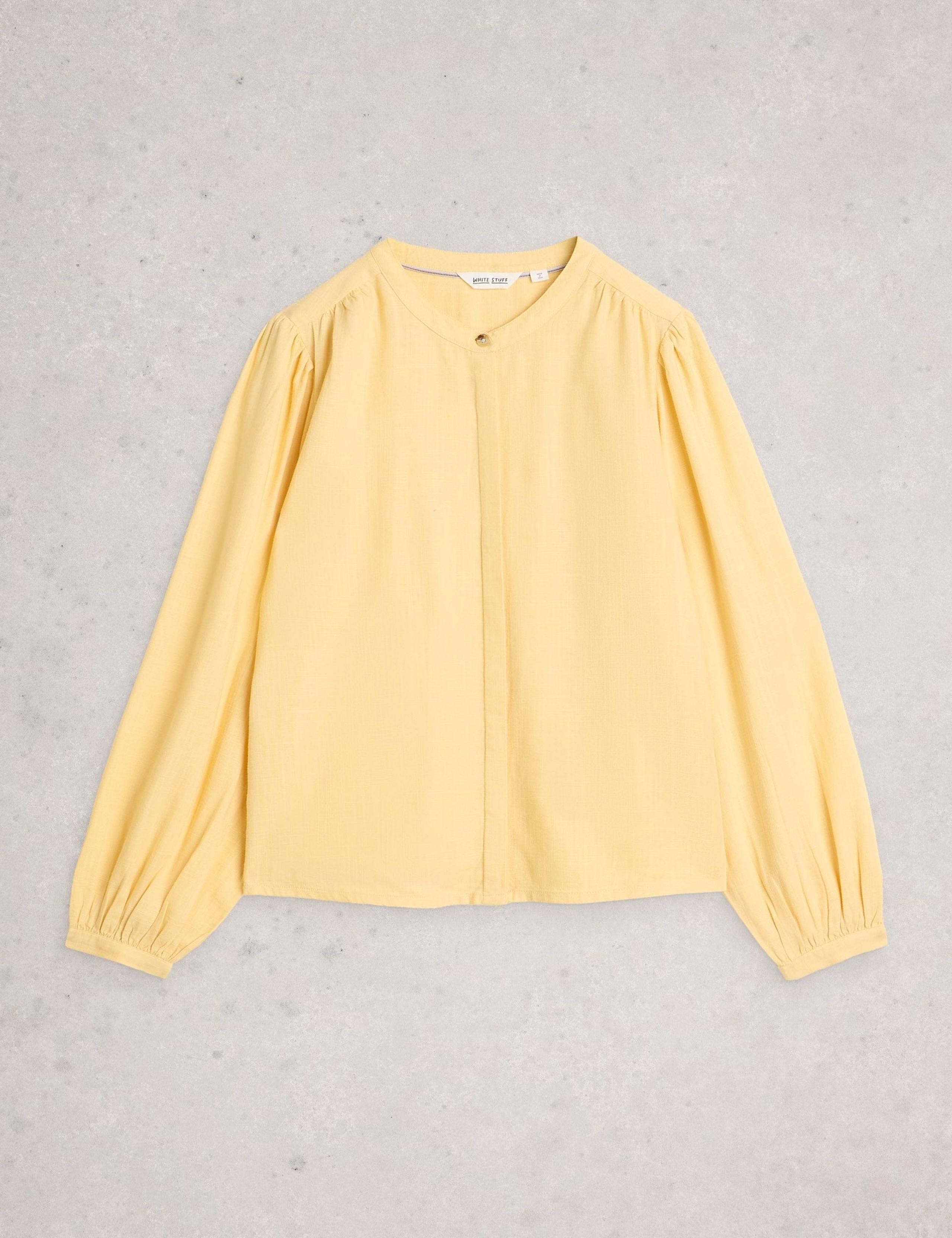 Linen Blend Button Through Blouse 2 of 6